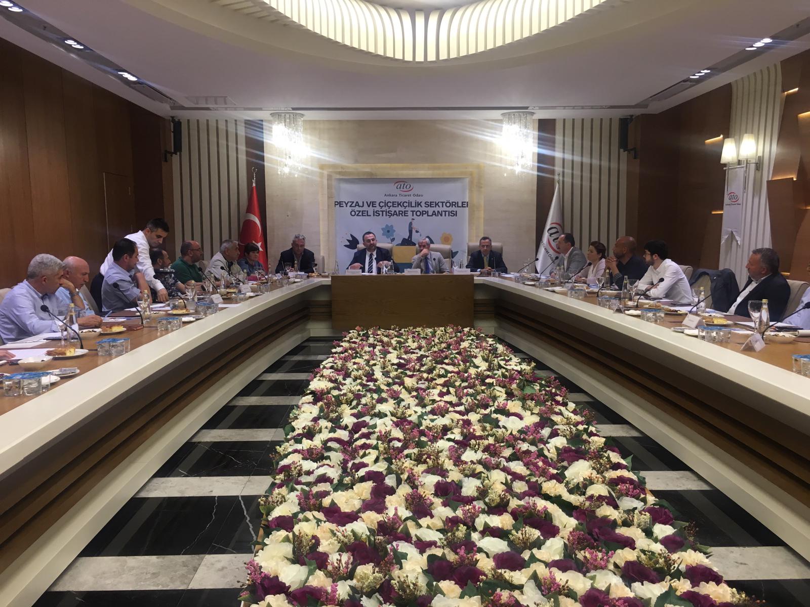 PEYZAJ VE ÇİÇEKÇİLİK SEKTÖRLERİ ÖZEL İSTİŞARE TOPLANTISINA KATILDIK