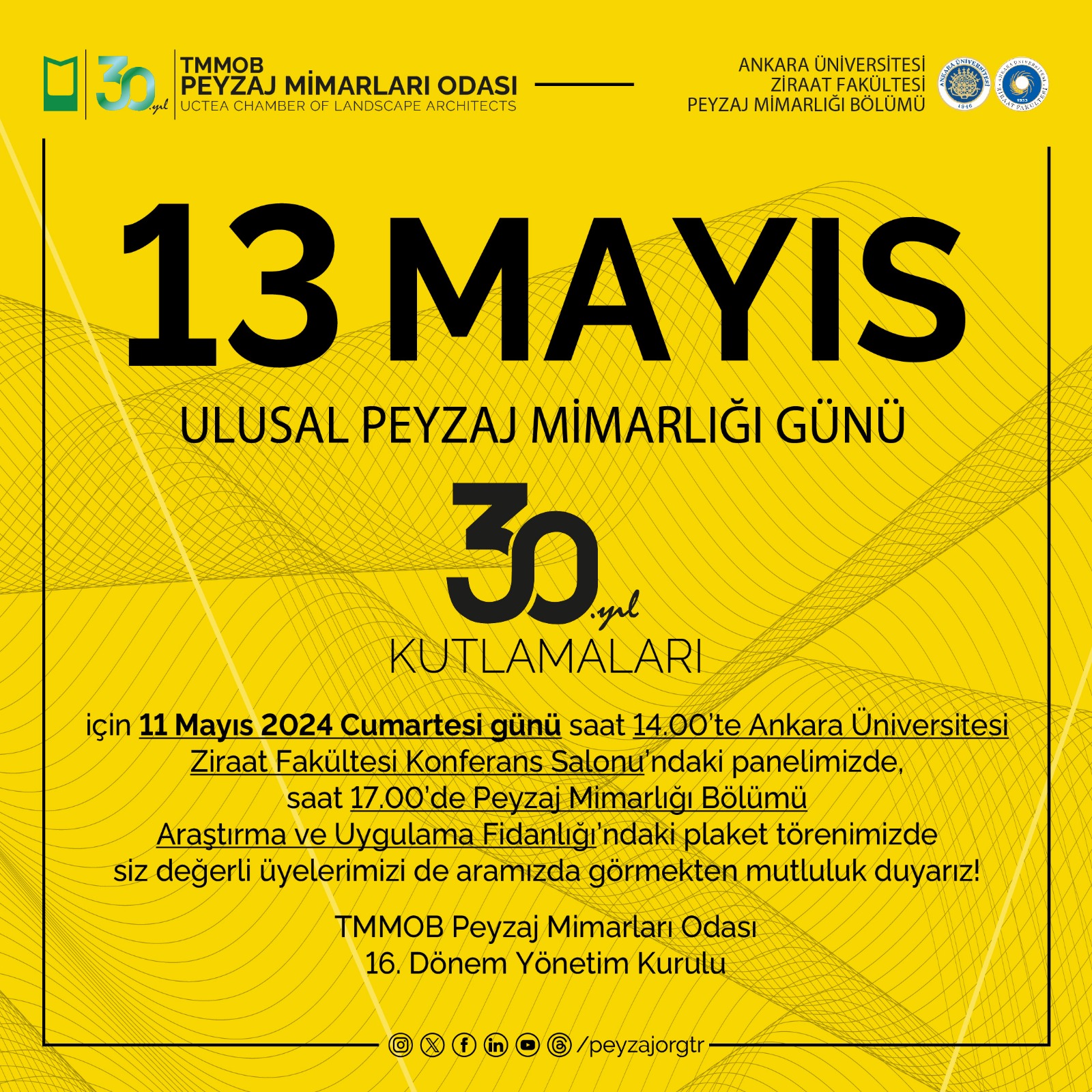 DAVET | 13 MAYIS ULUSAL PEYZAJ MİMARLIĞI GÜNÜ 30. YIL KUTLAMALARI