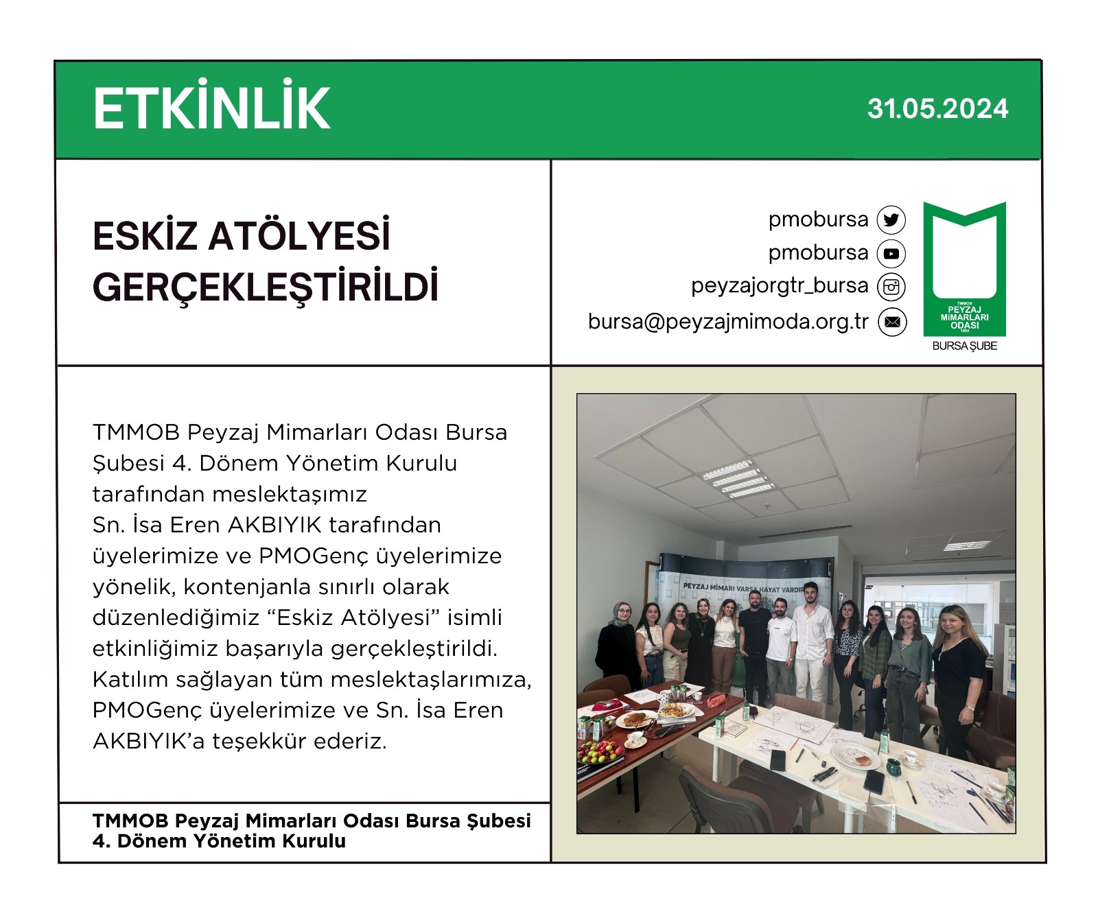 ETKİNLİK | ESKİZ ATÖLYESİ GERÇEKLEŞTİRİLDİ.