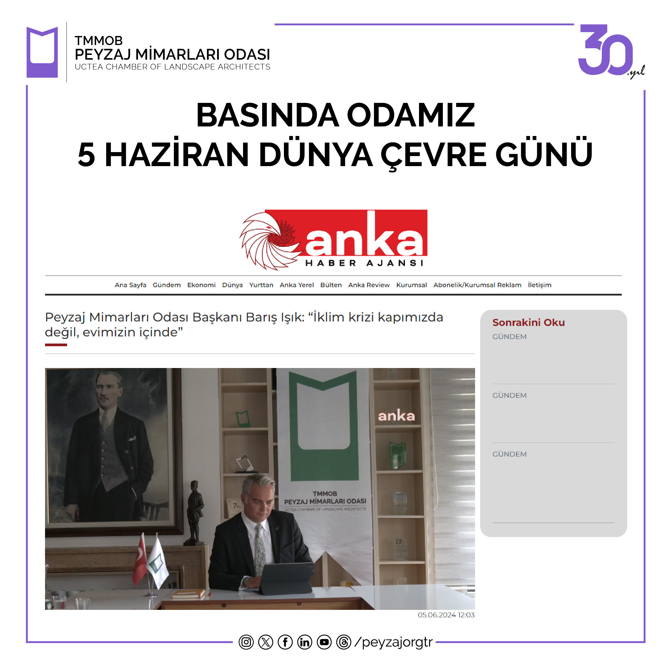 BASINDA ODAMIZ | 5 HAZİRAN DÜNYA ÇEVRE GÜNÜ