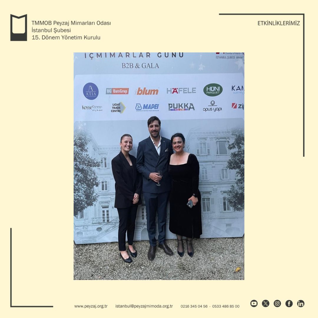 TMMOB İÇİMİMARLAR ODASI İSTANBUL ŞUBESİ TARAFINDAN DÜZENLENEN GALA YEMEĞİ DAVETİNE KATILIM SAĞLADIK.