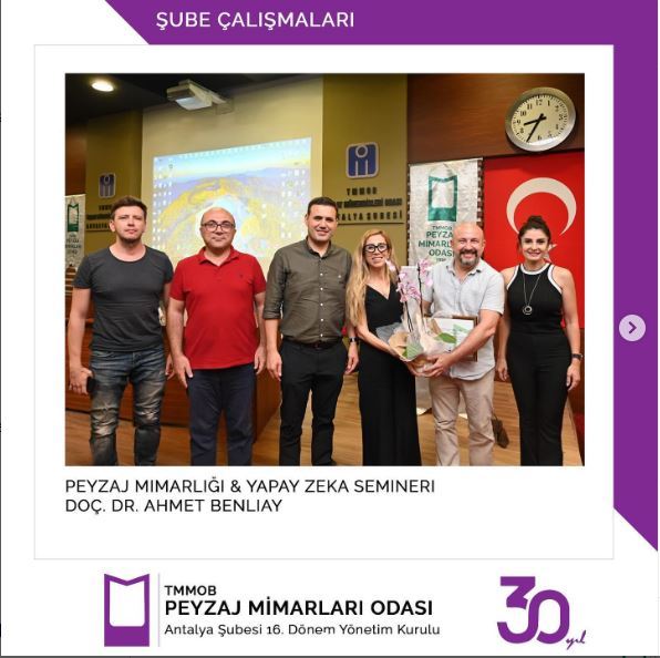 PEYZAJ MİMARLIĞI & YAPAY ZEKA DOÇ. DR. AHMET BENLİAY SEMİNERİ