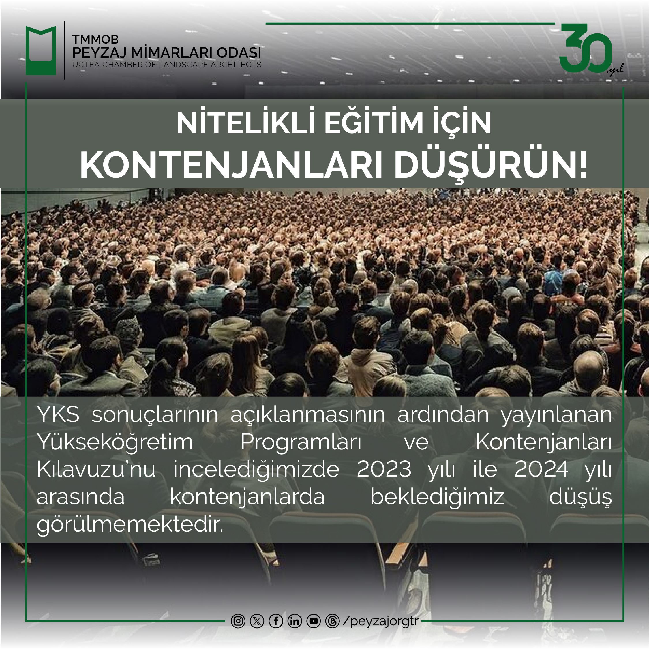 BASIN AÇIKLAMASI | NİTELİKLİ EĞİTİM İÇİN KONTENJANLARI DÜŞÜRÜN!