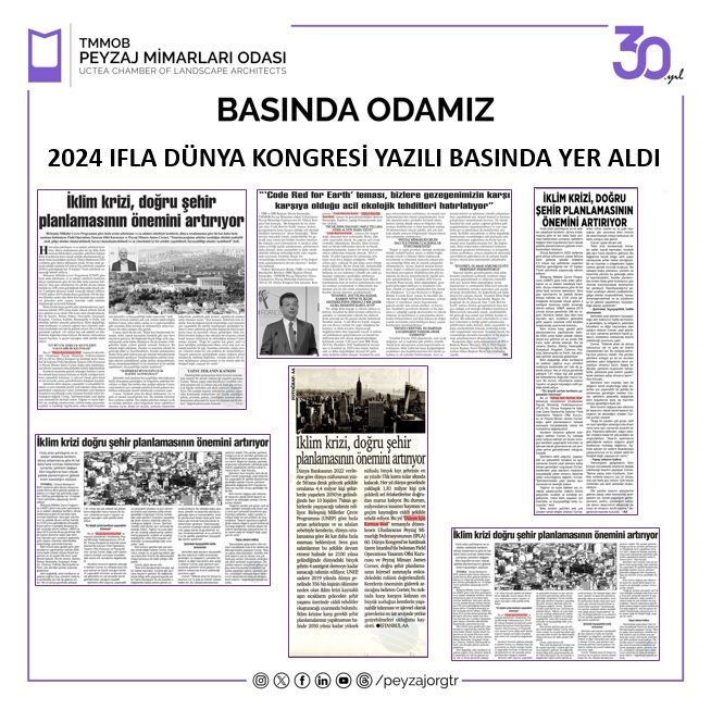 BASINDA ODAMIZ | 2024 IFLA DÜNYA KONGRESİ YAZILI BASINDA YER ALDI