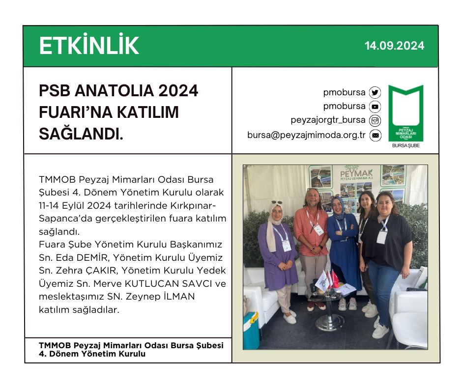 ETKİNLİK | PSB ANATOLIA 2024 FUARI’NA KATILIM SAĞLANDI. 