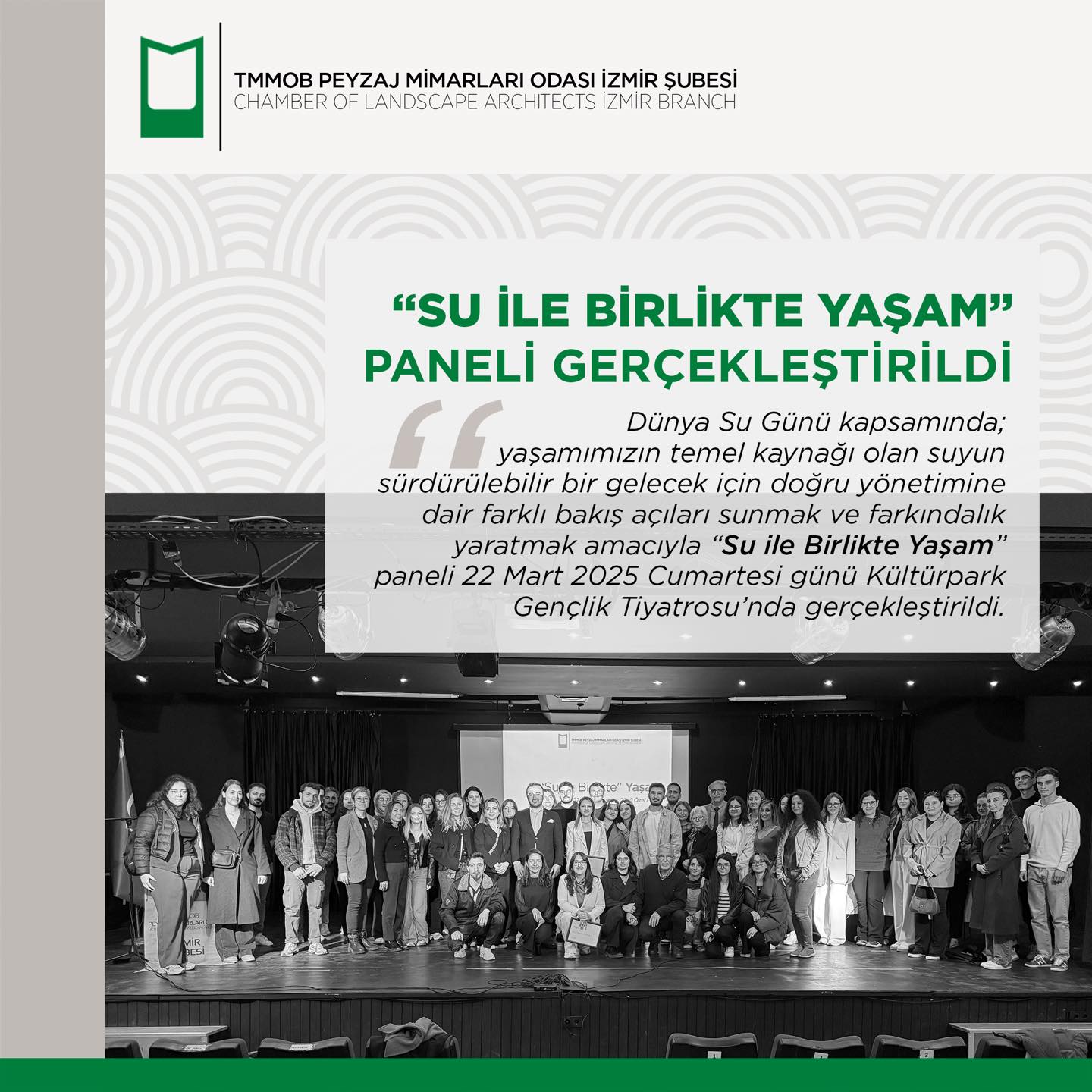 “SU İLE BİRLİKTE YAŞAM” PANELİ GERÇEKLEŞTİRİLDİ