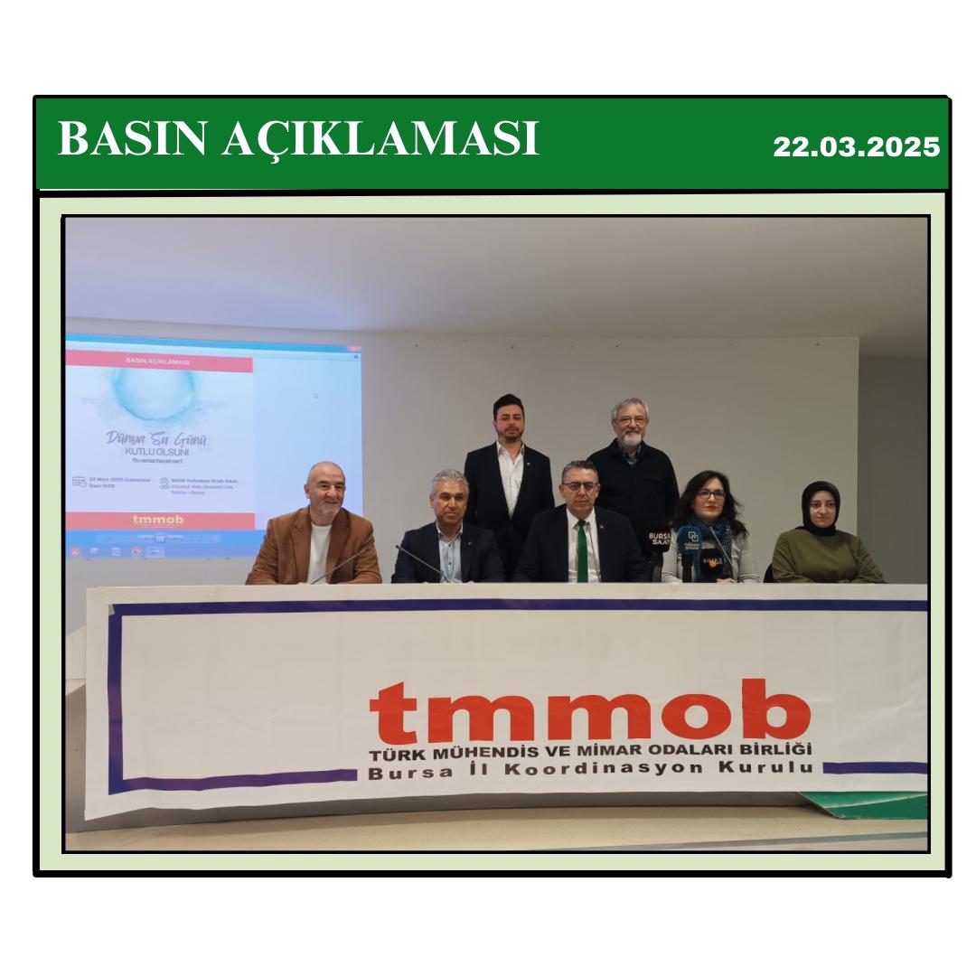 BASIN AÇIKLAMASI | DÜNYA SU GÜNÜ ADLI BASIN AÇIKLAMASINA KATILIM SAĞLADI.
