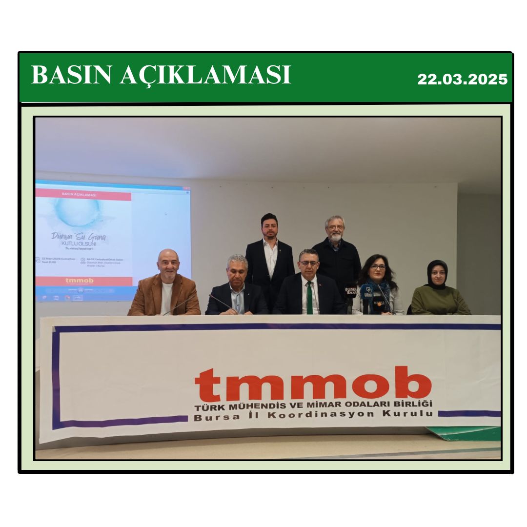 BASIN AÇIKLAMASI| DÜNYA SU GÜNÜ BASIN AÇIKLAMASINA KATILIM SAĞLANMIŞTIR.