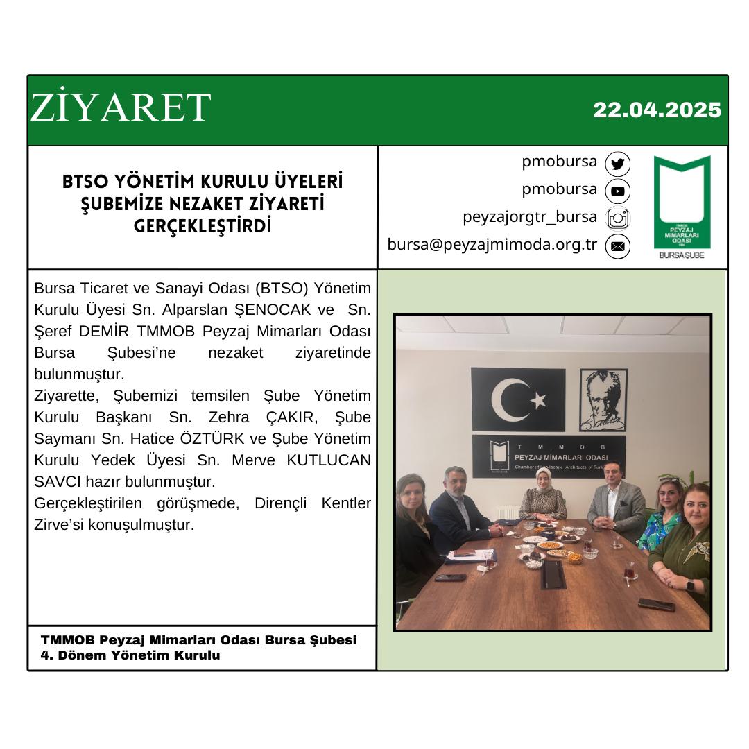 ZİYARET | BTSO YÖNETİM KURULU ÜYELERİ ŞUBEMİZE NEZAKET ZİYARETİ GERÇEKLEŞTİRDİ.