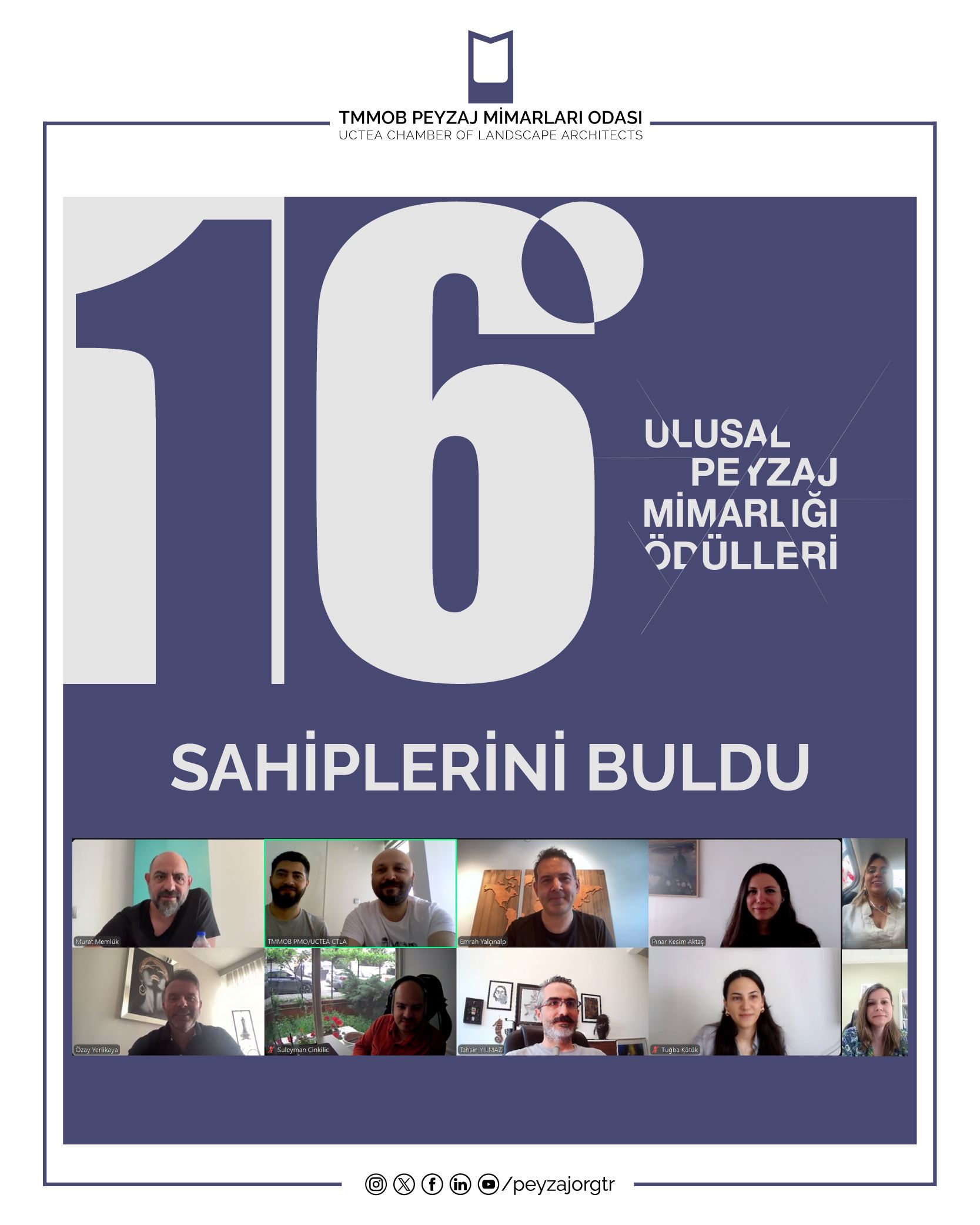 16. ULUSAL PEYZAJ MİMARLIĞI ÖDÜLLERİ SAHİPLERİNİ BULDU
