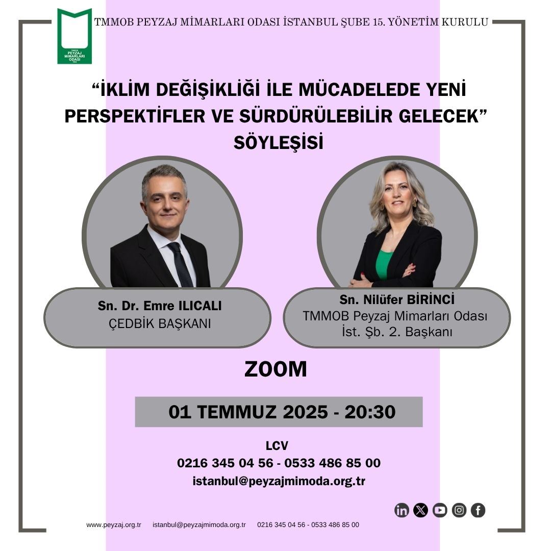 İKLİM DEĞİŞİKLİĞİ İLE MÜCADELEDE YENİ PERSPEKTİFLER VE SÜRDÜRÜLEBİLİR GELECEK HK.