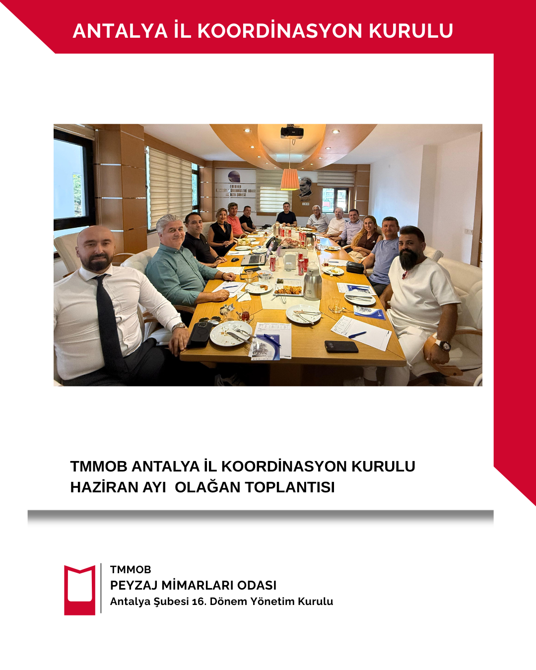 TMMOB ANTALYA İL KOORDİNASYON KURULU HAZİRAN AYI OLAĞAN TOPLANTISI