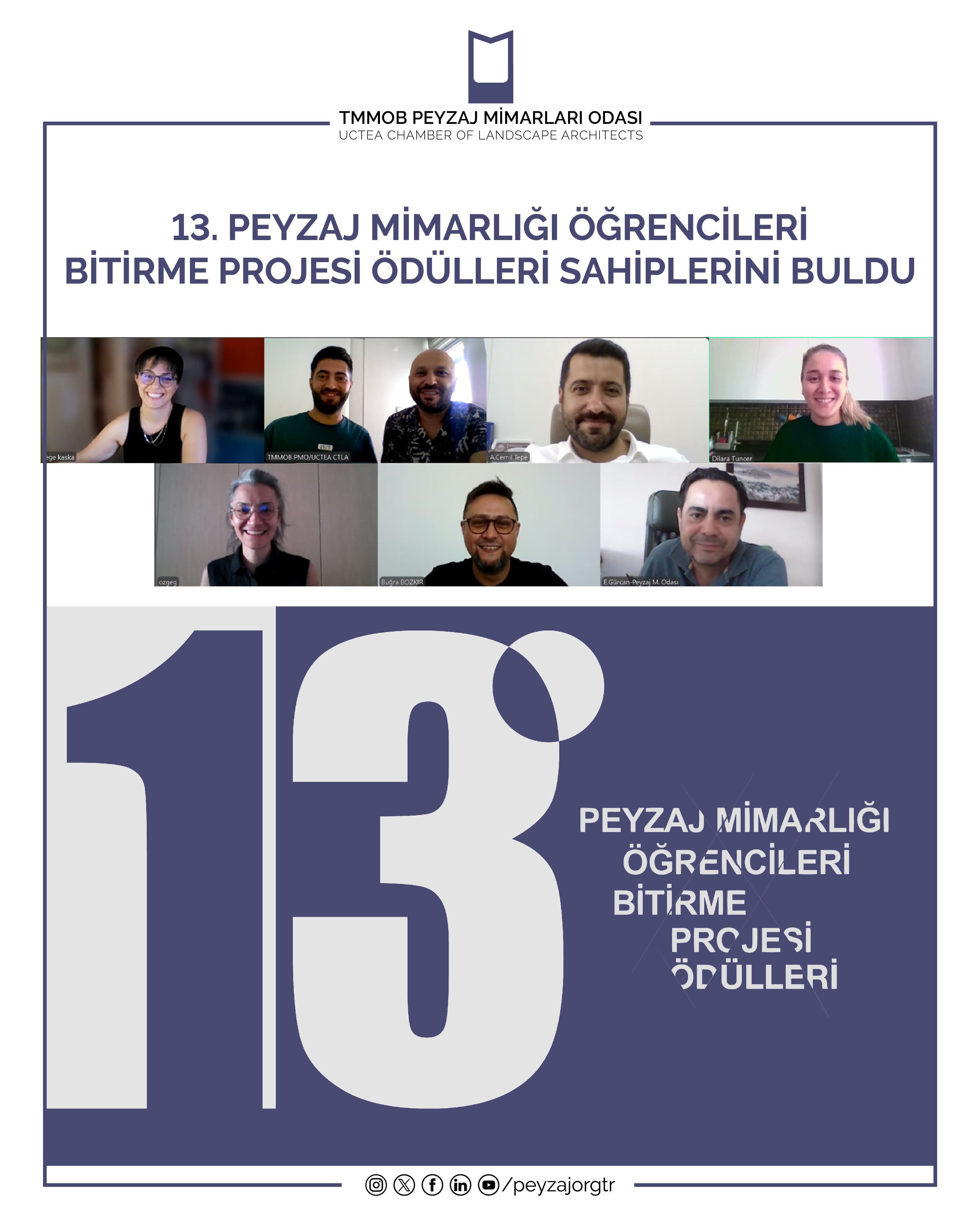 13. PEYZAJ MİMARLIĞI BÖLÜMÜ ÖĞRENCİLERİ BİTİRME PROJESİ ÖDÜLLERİ SAHİPLERİNİ BULDU 