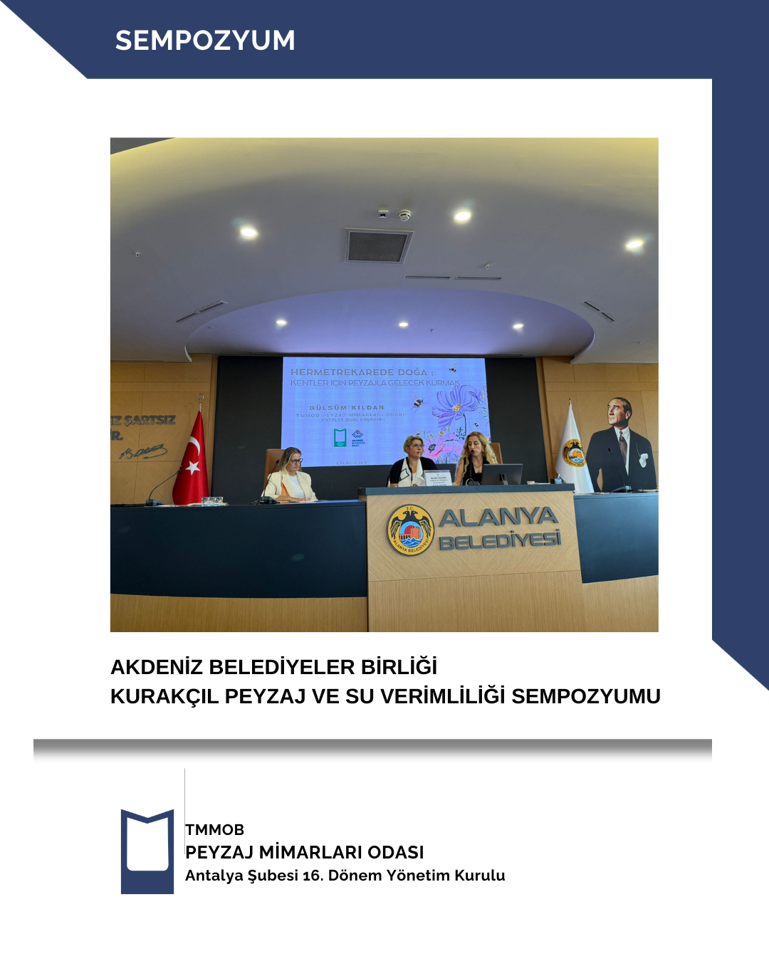 AKDENİZ BELEDİYELER BİRLİĞİ KURAKÇIL PEYZAJ VE SU VERİMLİLİĞİ SEMPOZYUMU