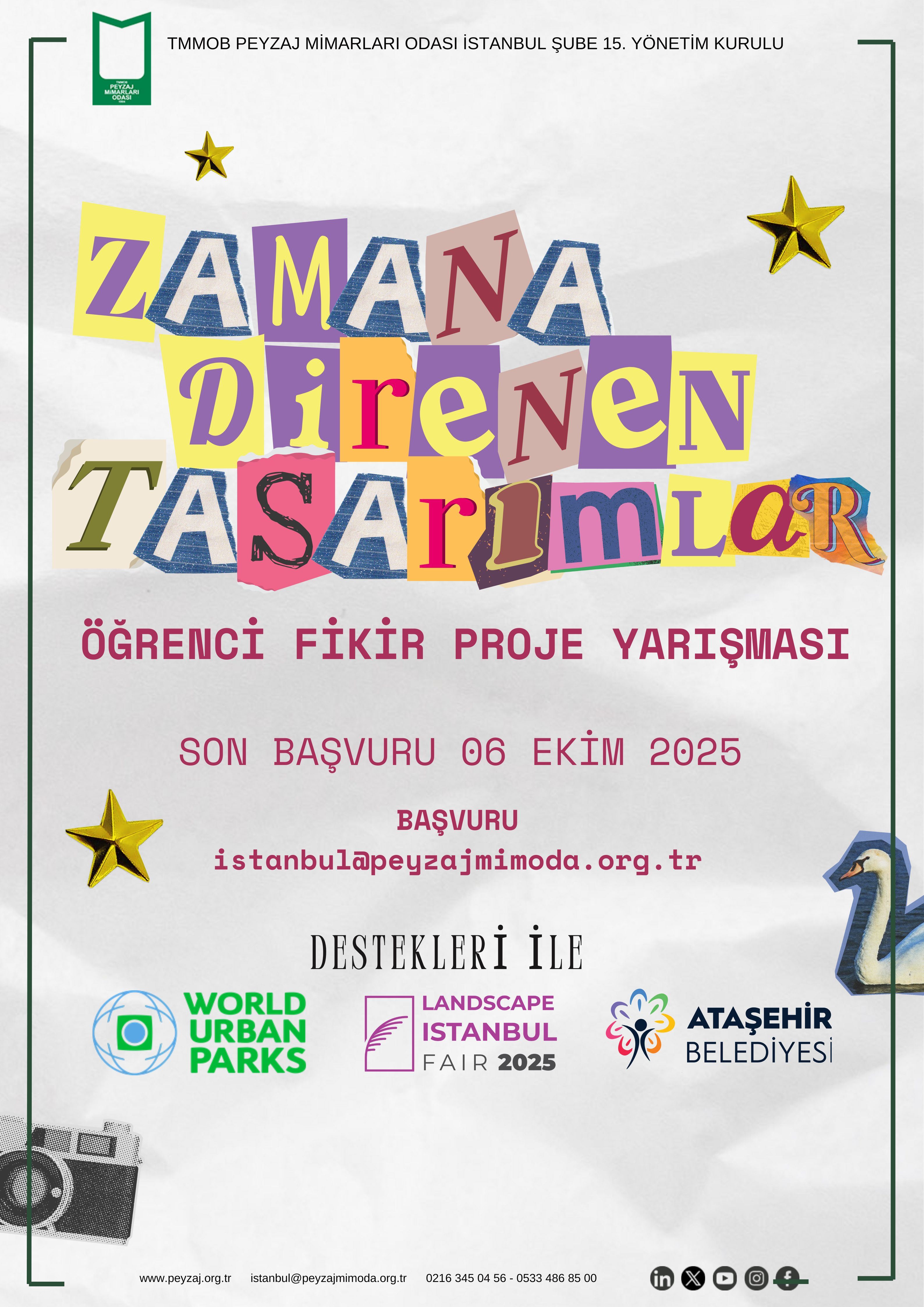ZAMANA DİRENEN TASARIMLAR ÖĞRENCİ FİKİR PROJE YARIŞMASI BAŞVURULARI BAŞLADI