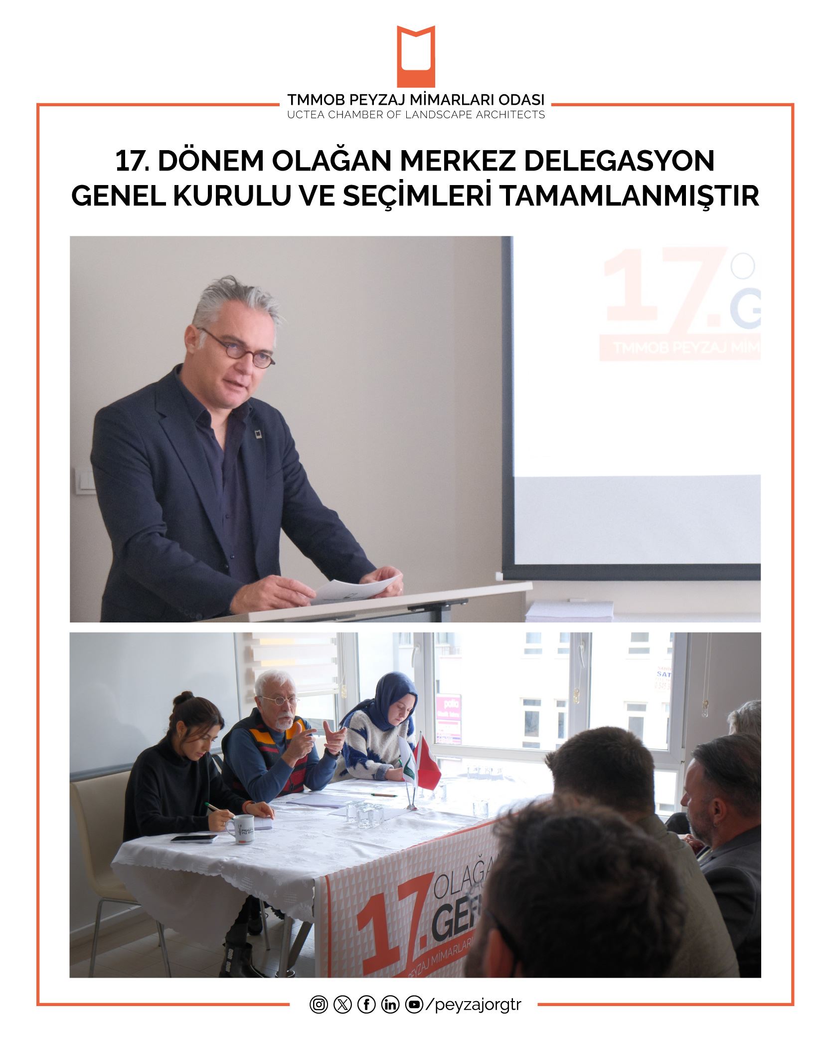 17. DÖNEM OLAĞAN MERKEZ DELEGASYON GENEL KURULU VE SEÇİMLERİ TAMAMLANMIŞTIR