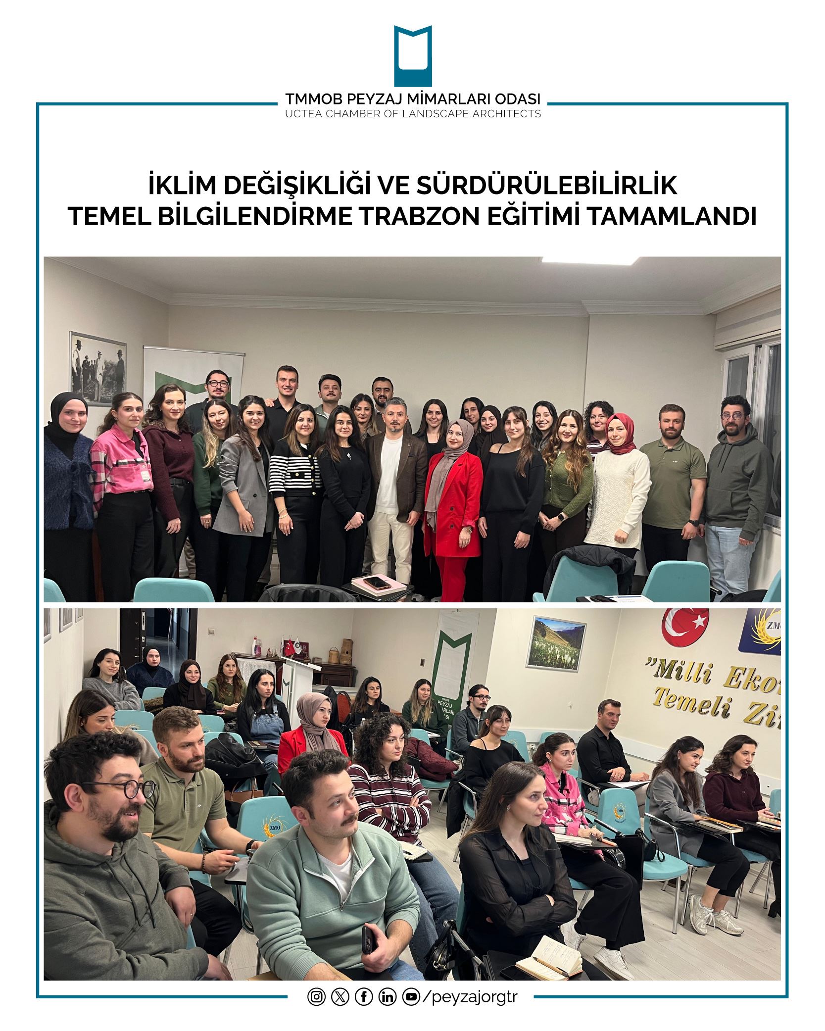 EĞİTİM | İKLİM DEĞİŞİKLİĞİ VE SÜRDÜRÜLEBİLİRLİK TEMEL BİLGİLENDİRME TRABZON EĞİTİMİ TAMAMLANDI