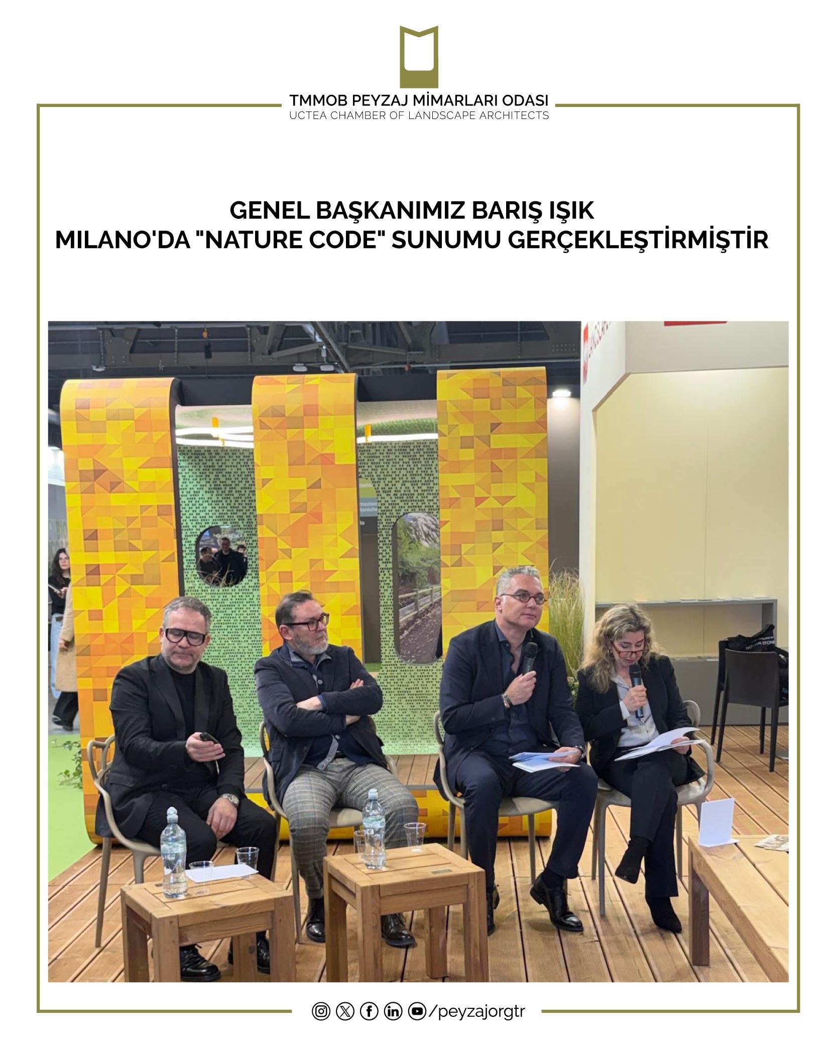 GENEL BAŞKANIMIZ BARIŞ IŞIK MILANO'DA "NATURE CODE" SUNUMU GERÇEKLEŞTİRMİŞTİR
