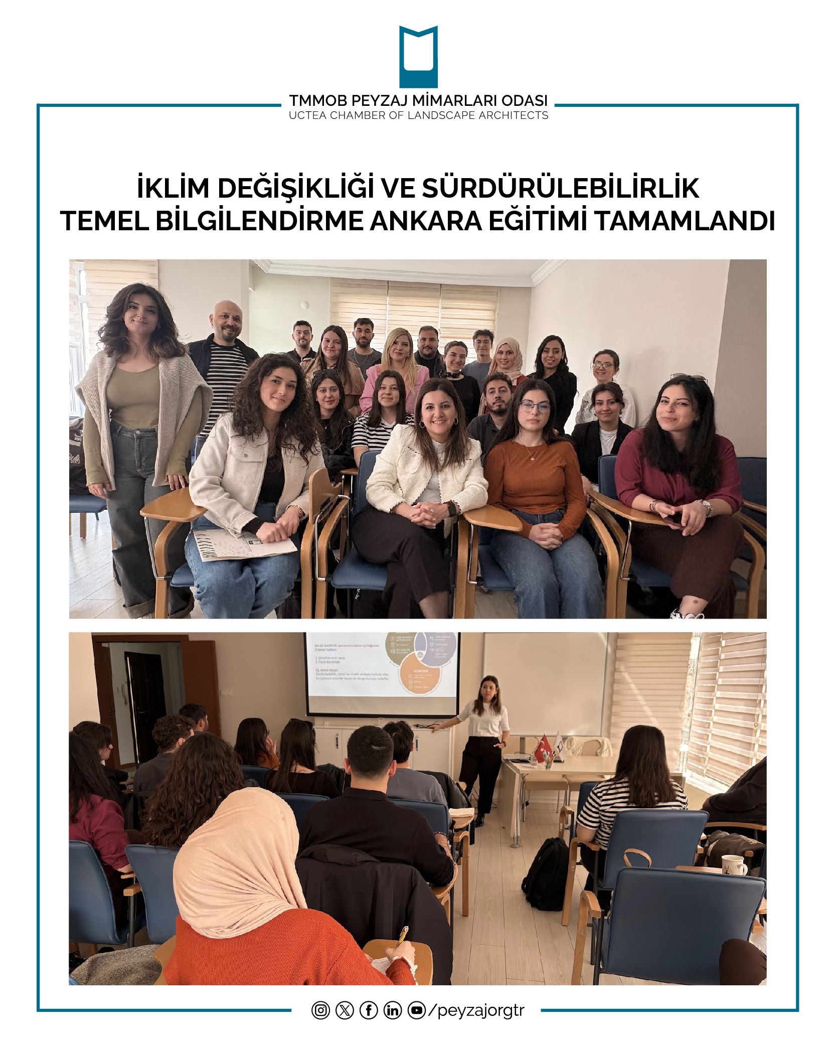 EĞİTİM | İKLİM DEĞİŞİKLİĞİ VE SÜRDÜRÜLEBİLİRLİK TEMEL BİLGİLENDİRME ANKARA EĞİTİMİ TAMAMLANDI