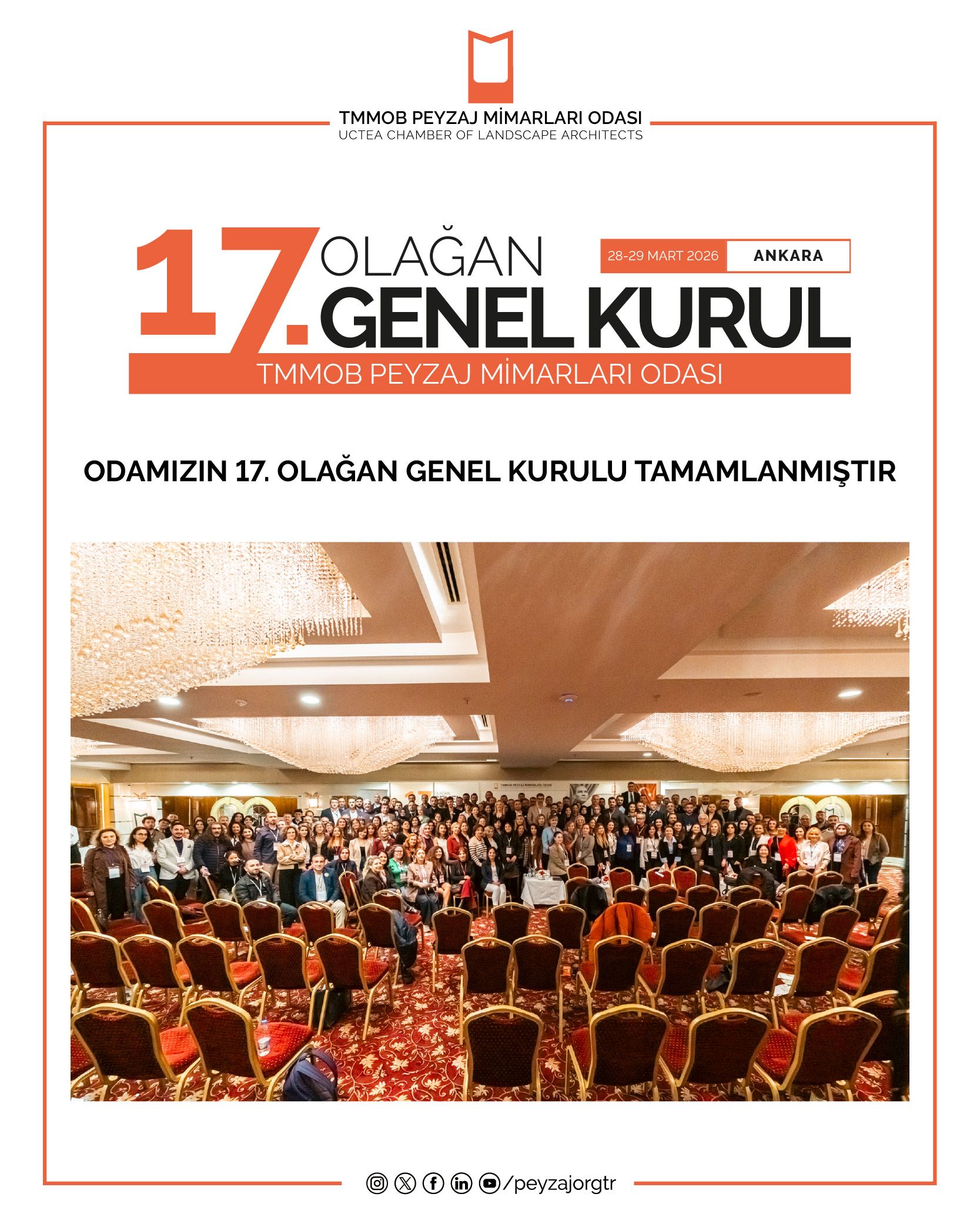 ODAMIZIN 17. OLAĞAN GENEL KURULU TAMAMLANMIŞTIR