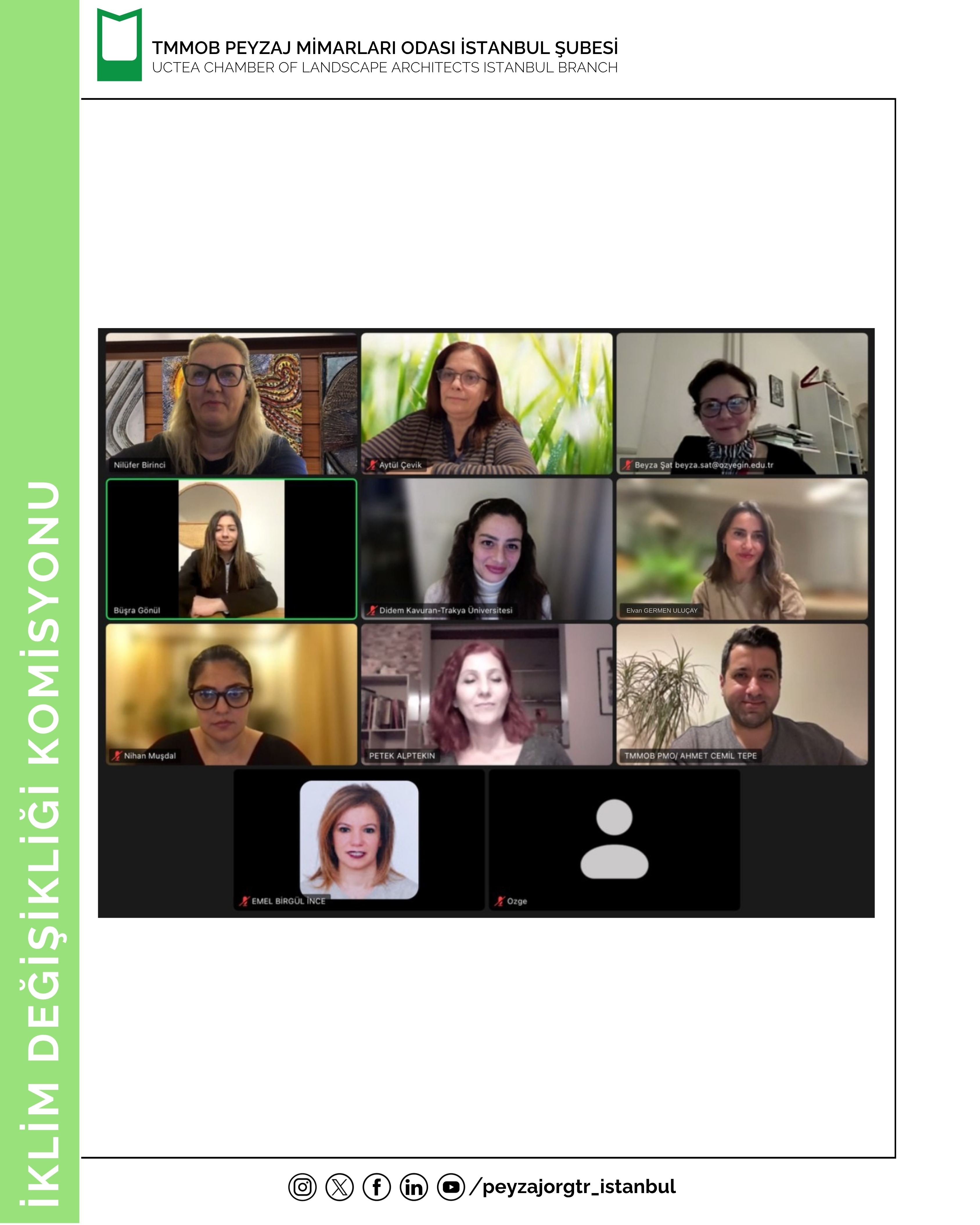 İKLİM DEĞİŞİKLİĞİ KOMİSYONU TOPLANTIMIZI GERÇEKLEŞTİRDİK.