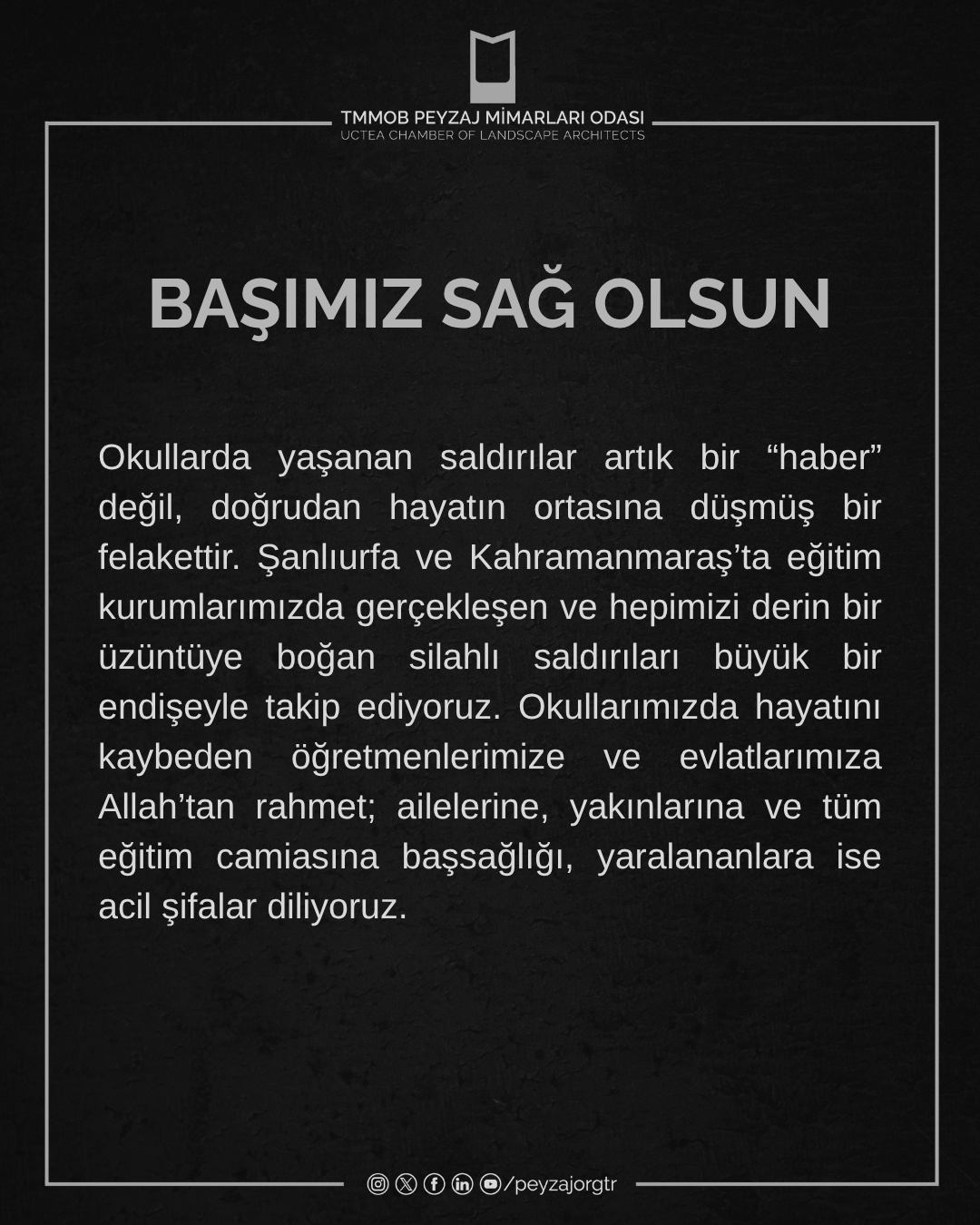 BAŞIMIZ SAĞ OLSUN