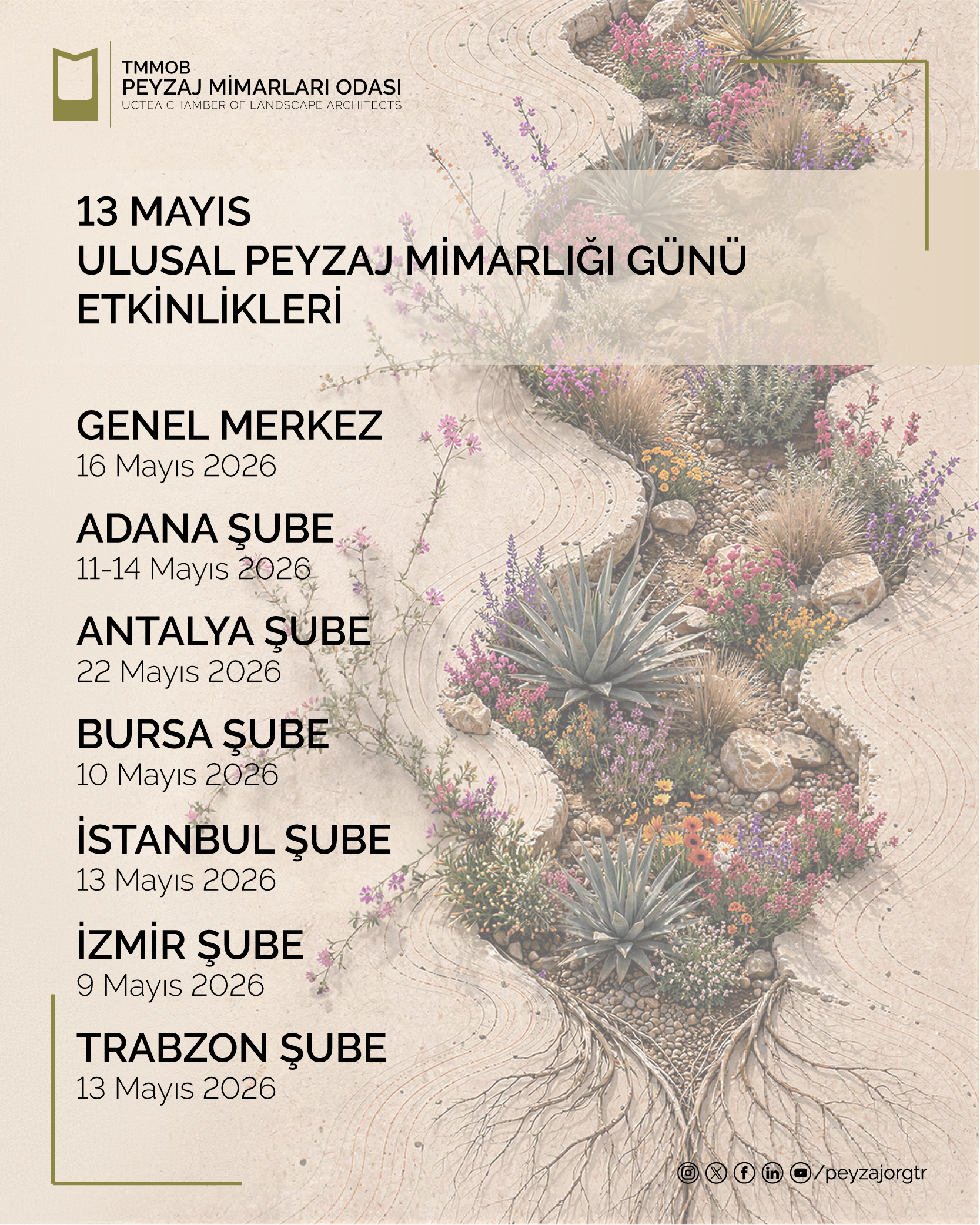 13 MAYIS ULUSAL PEYZAJ MİMARLIĞI GÜNÜ ETKİNLİKLERİ 2026