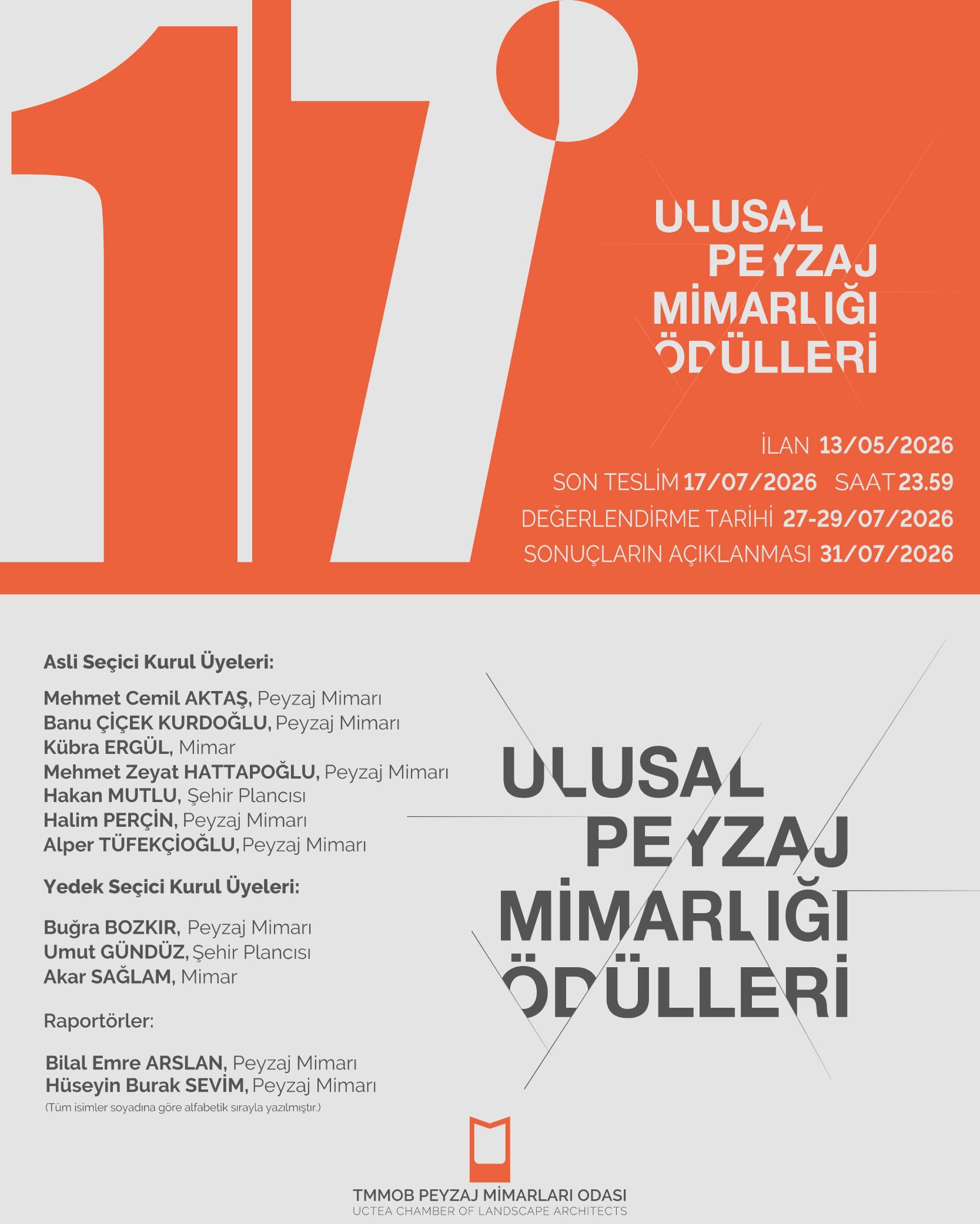 ÖDÜLLER | 17. ULUSAL PEYZAJ MİMARLIĞI ÖDÜLLERİ