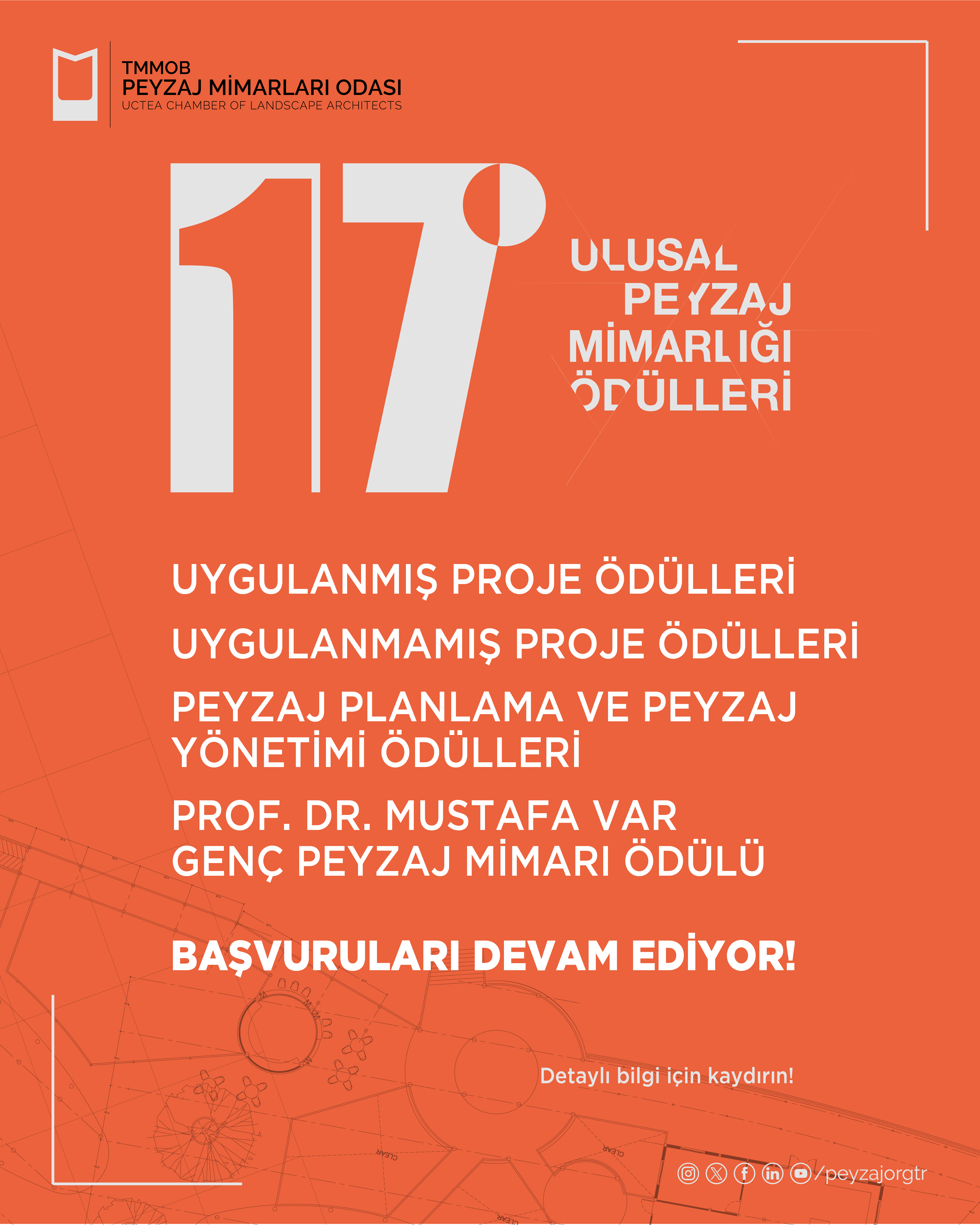 17. ULUSAL PEYZAJ MİMARLIĞI ÖDÜLLERİ BAŞVURULARI DEVAM EDİYOR