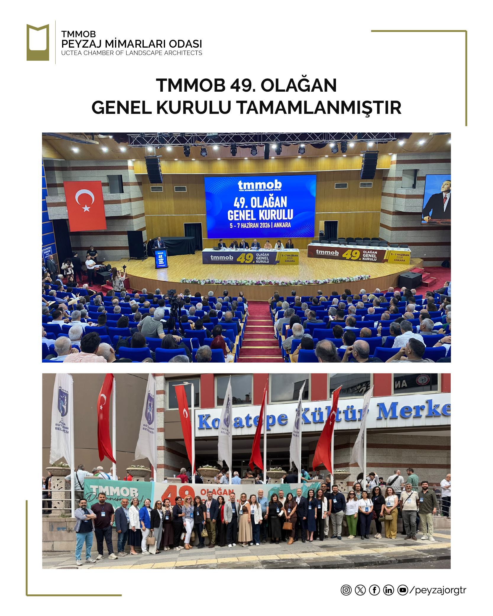 TMMOB 49. OLAĞAN GENEL KURULU TAMAMLANMIŞTIR
