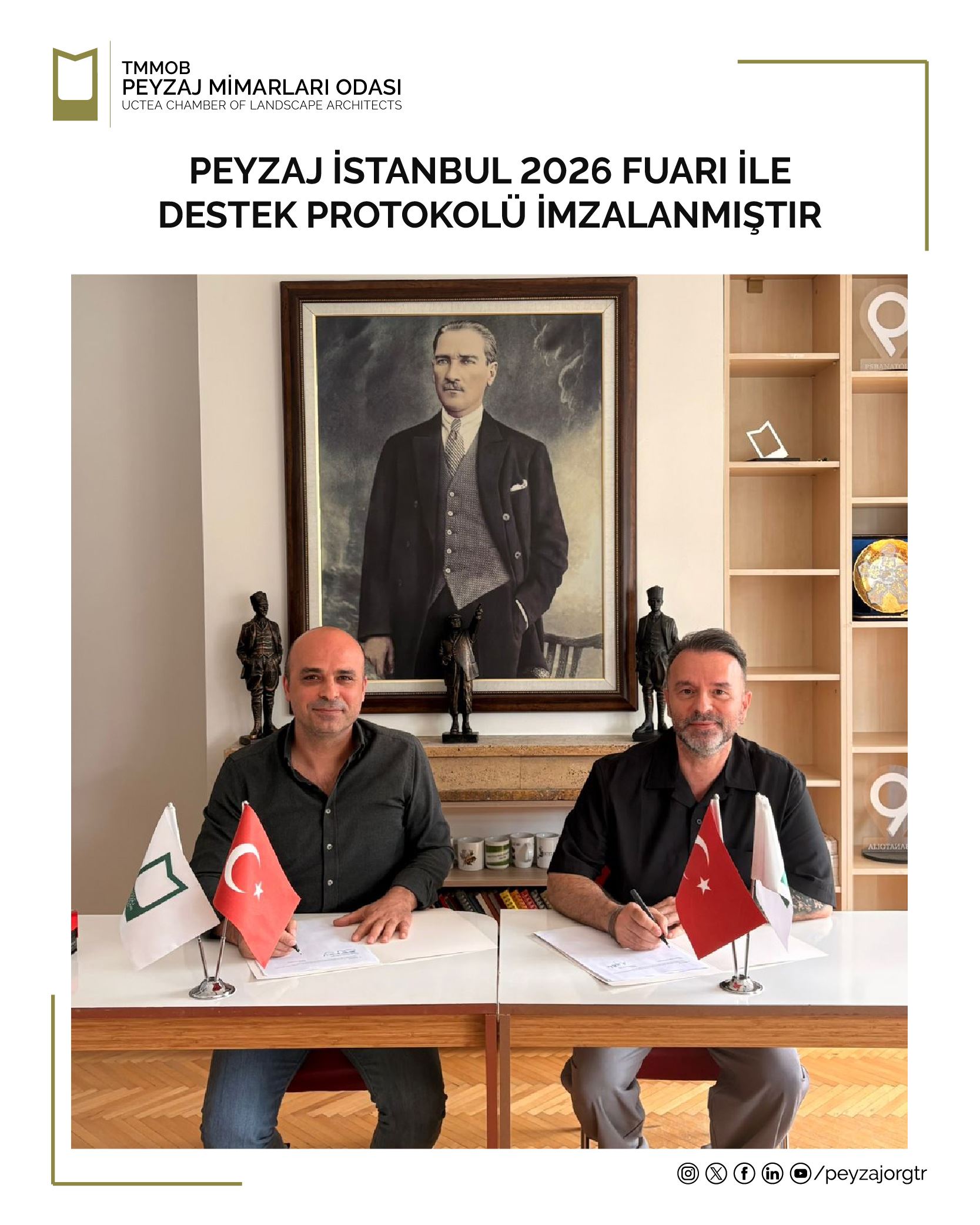 PEYZAJ İSTANBUL 2026 FUARI İLE DESTEK PROTOKOLÜ İMZALANMIŞTIR