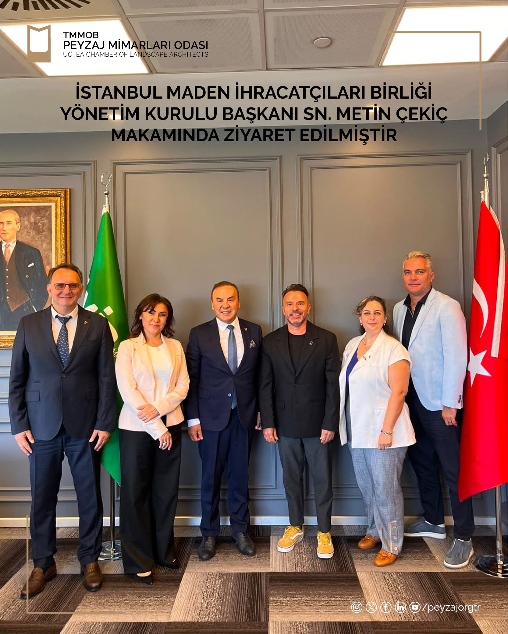 ZİYARET | İSTANBUL MADEN İHRACATÇILARI BİRLİĞİ YÖNETİM KURULU BAŞKANI SN. METİN ÇEKİÇ MAKAMINDA ZİYARET EDİLMİŞTİR