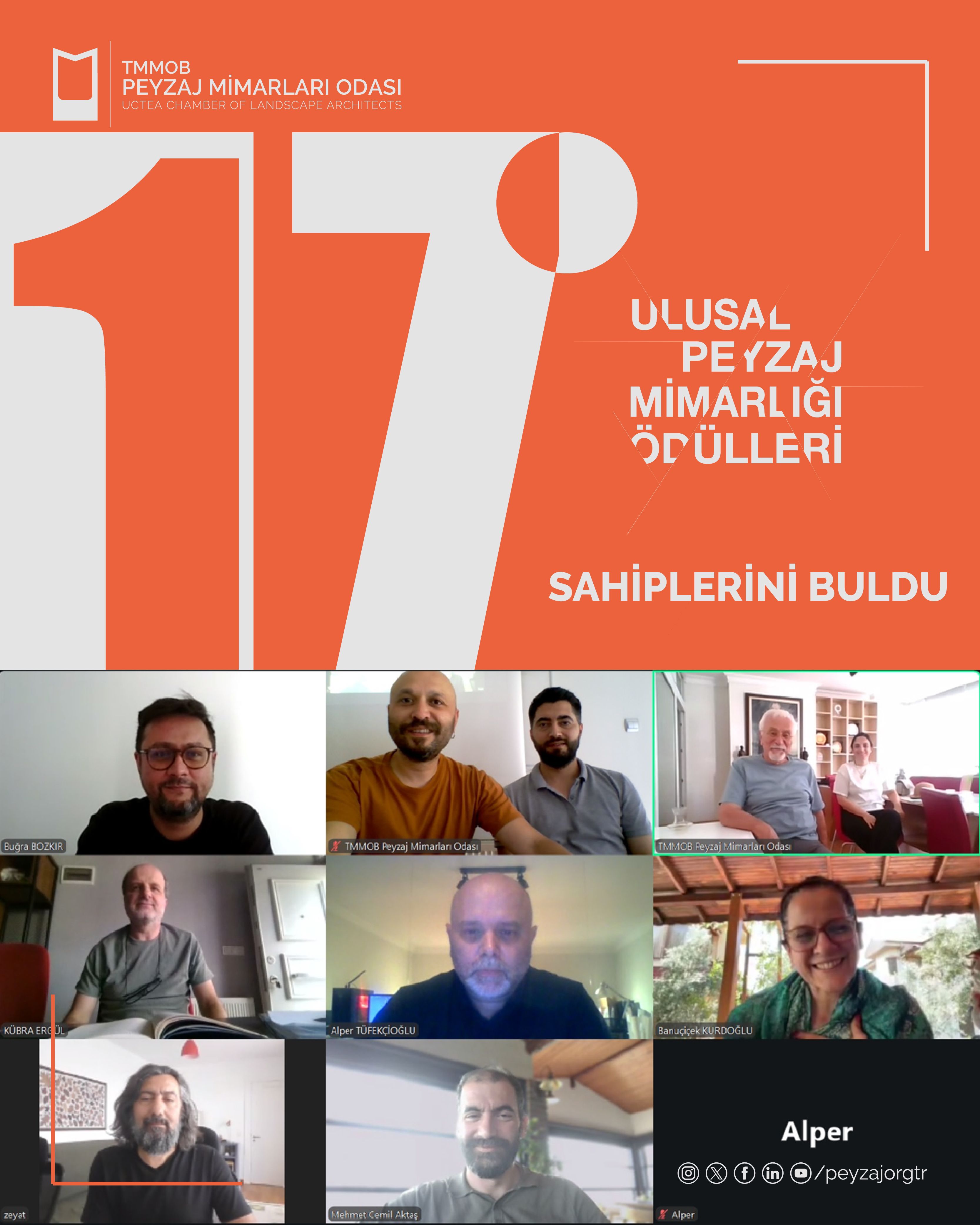 17. ULUSAL PEYZAJ MİMARLIĞI ÖDÜLLERİ SAHİPLERİNİ BULDU