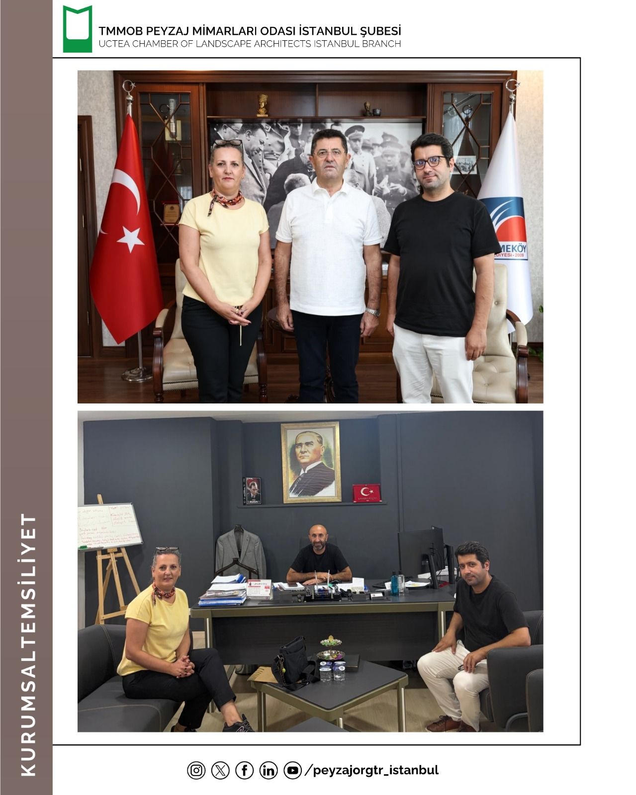 T.C. ÇEKMEKÖY BELEDİYE BAŞKANI SN. ORHAN ÇERKEZ’İ MAKAMINDA ZİYARET ETTİK