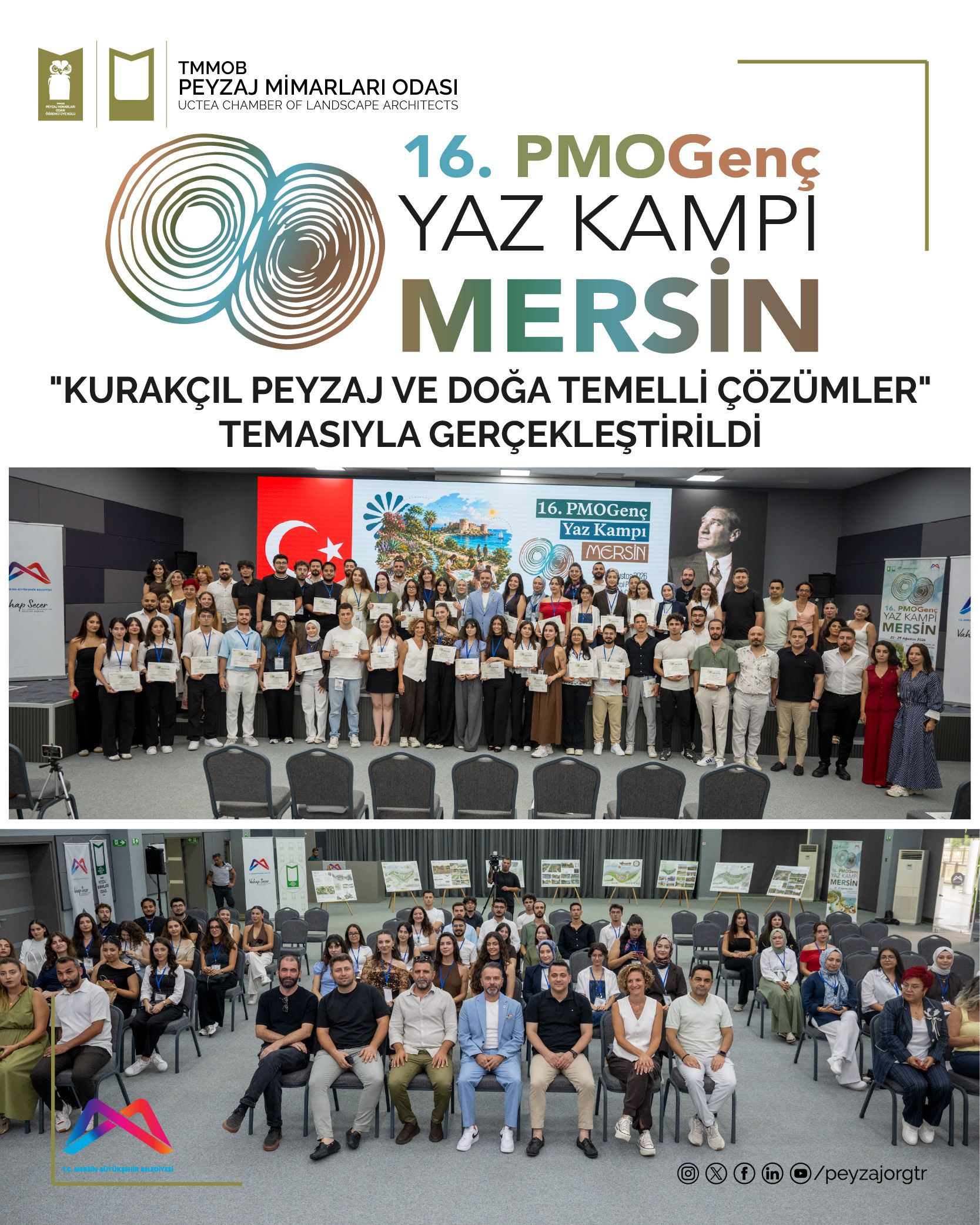 16. PMOGENÇ YAZ KAMPI "KURAKÇIL PEYZAJ VE DOĞA TEMELLİ ÇÖZÜMLER" TEMASIYLA MERSİN’DE GERÇEKLEŞTİRİLDİ