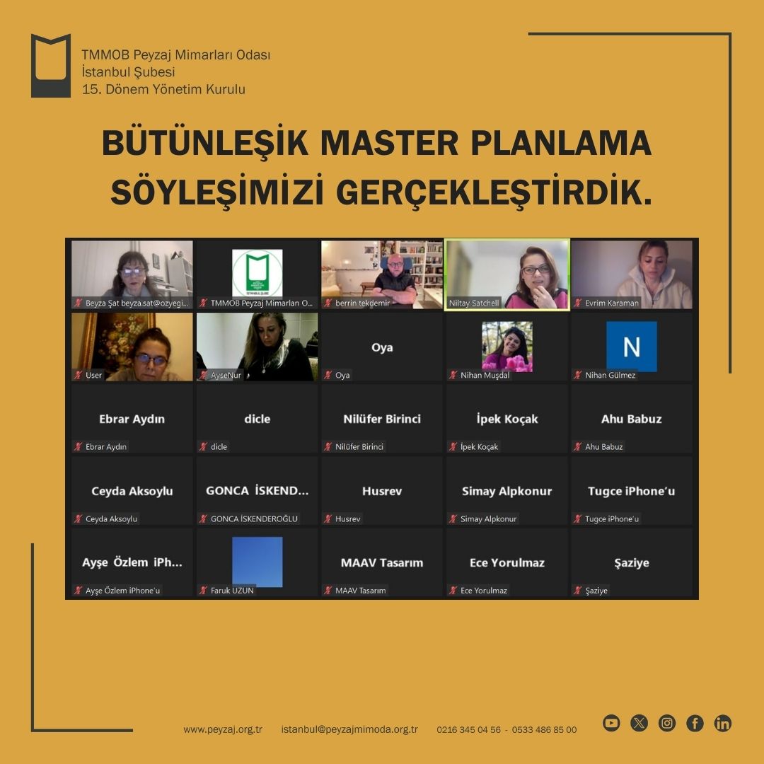 BÜTÜNLEŞİK MASTER PLANLAMA SÖYLEŞİMİZİ GERÇEKLEŞTİRDİK.