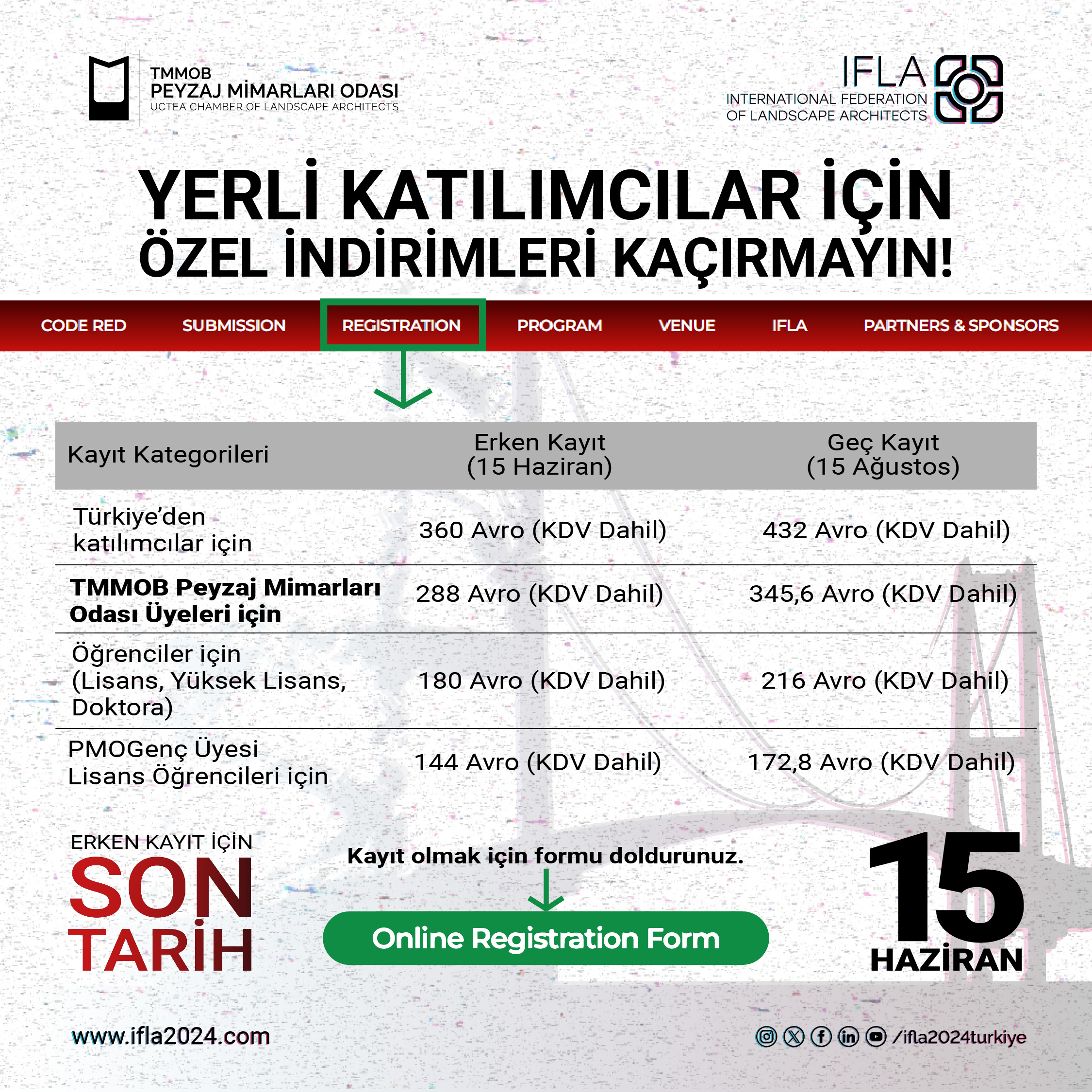 IFLA 2024 | YERLİ KATILIMCILAR İÇİN ERKEN KAYIT İNDİRİMİNİ KAÇIRMAYIN