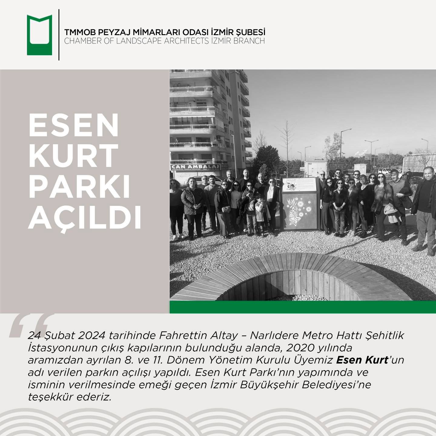 ESENKURT PARKI AÇILDI