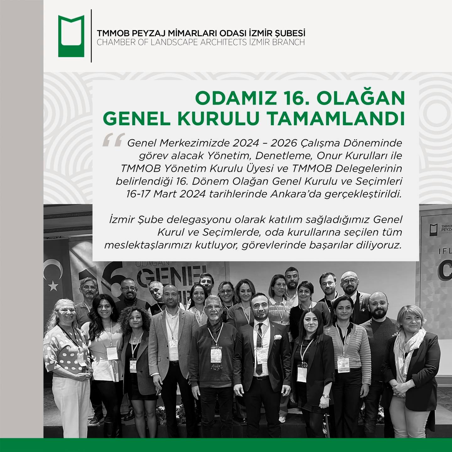 ODAMIZ 16. OLAĞAN GENEL KURULU TAMAMLANDI