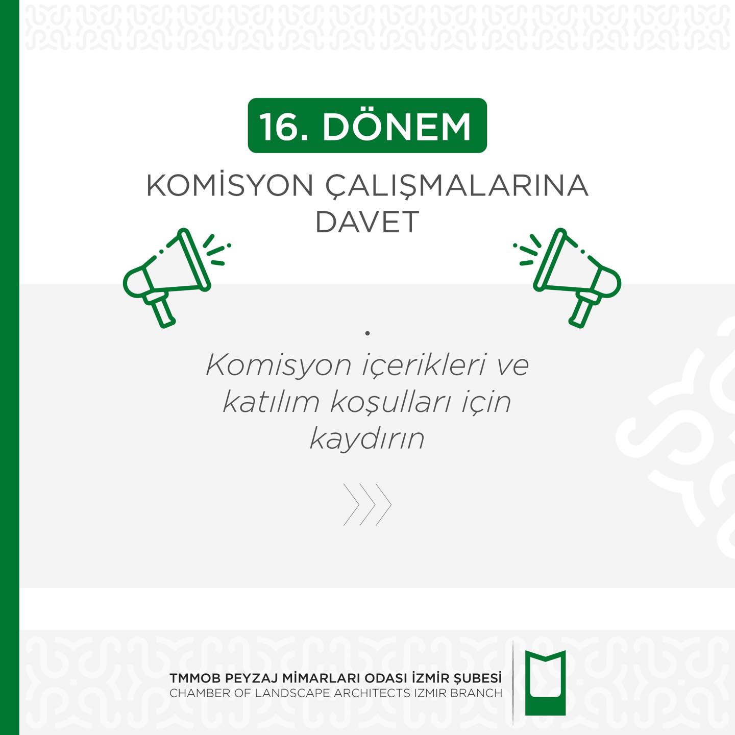 KOMİSYON ÇALIŞMALARINA DAVET