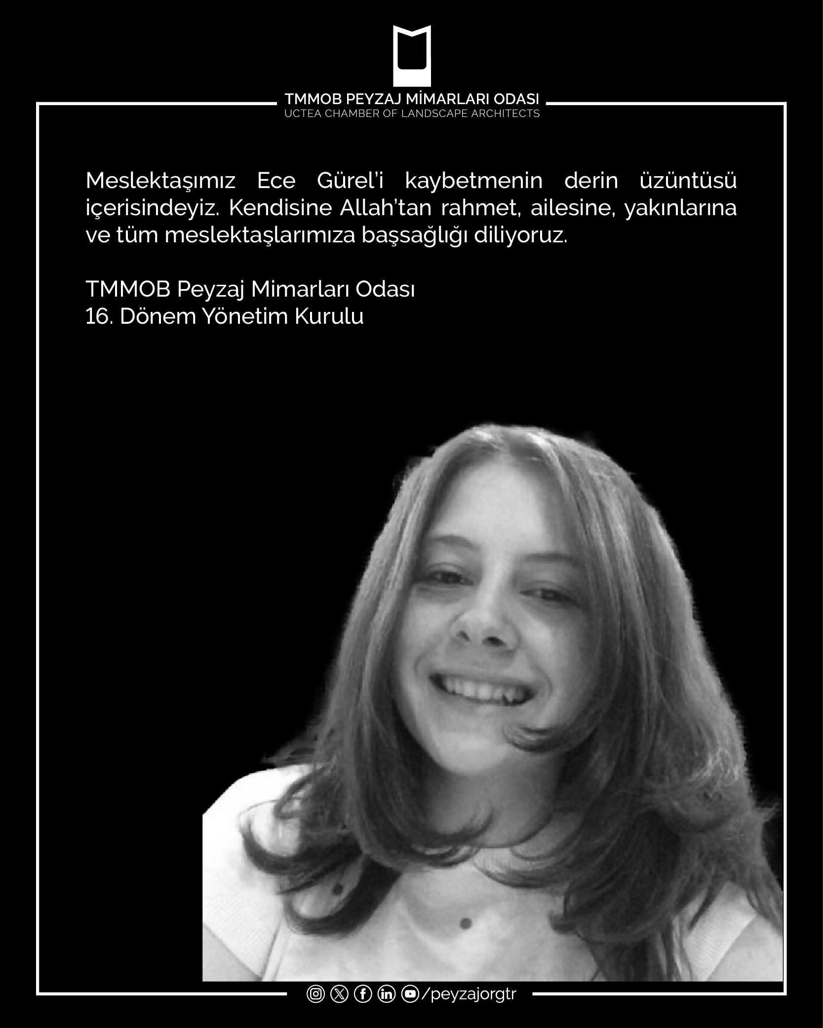 TAZİYE | MESLEKTAŞIMIZ ECE GÜREL’İ KAYBETTİK