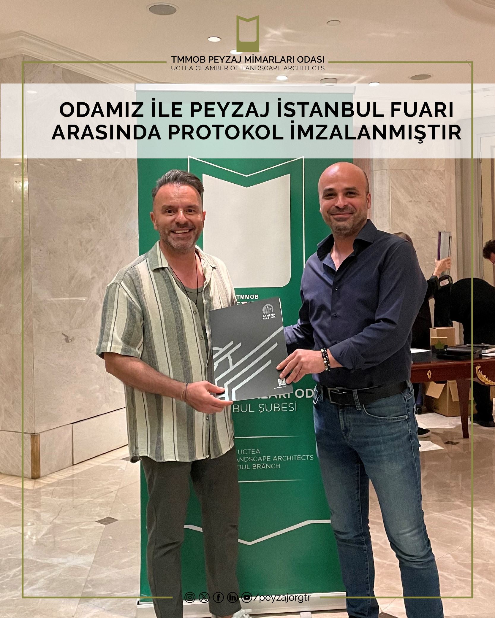 ODAMIZ İLE PEYZAJ İSTANBUL FUARI 2025 ARASINDA PROTOKOL İMZALANMIŞTIR