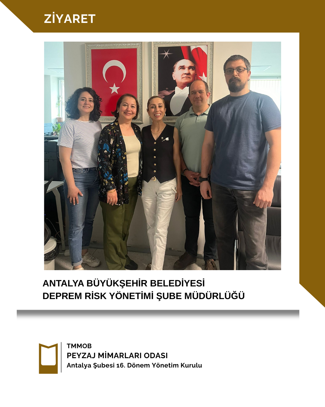 ANTALYA BÜYÜKŞEHİR BELEDİYESİ DEPREM RİSK YÖNETİMİ ŞUBE MÜDÜRLÜĞÜ ve ECEHAN OLUCAK ZİYARETİ