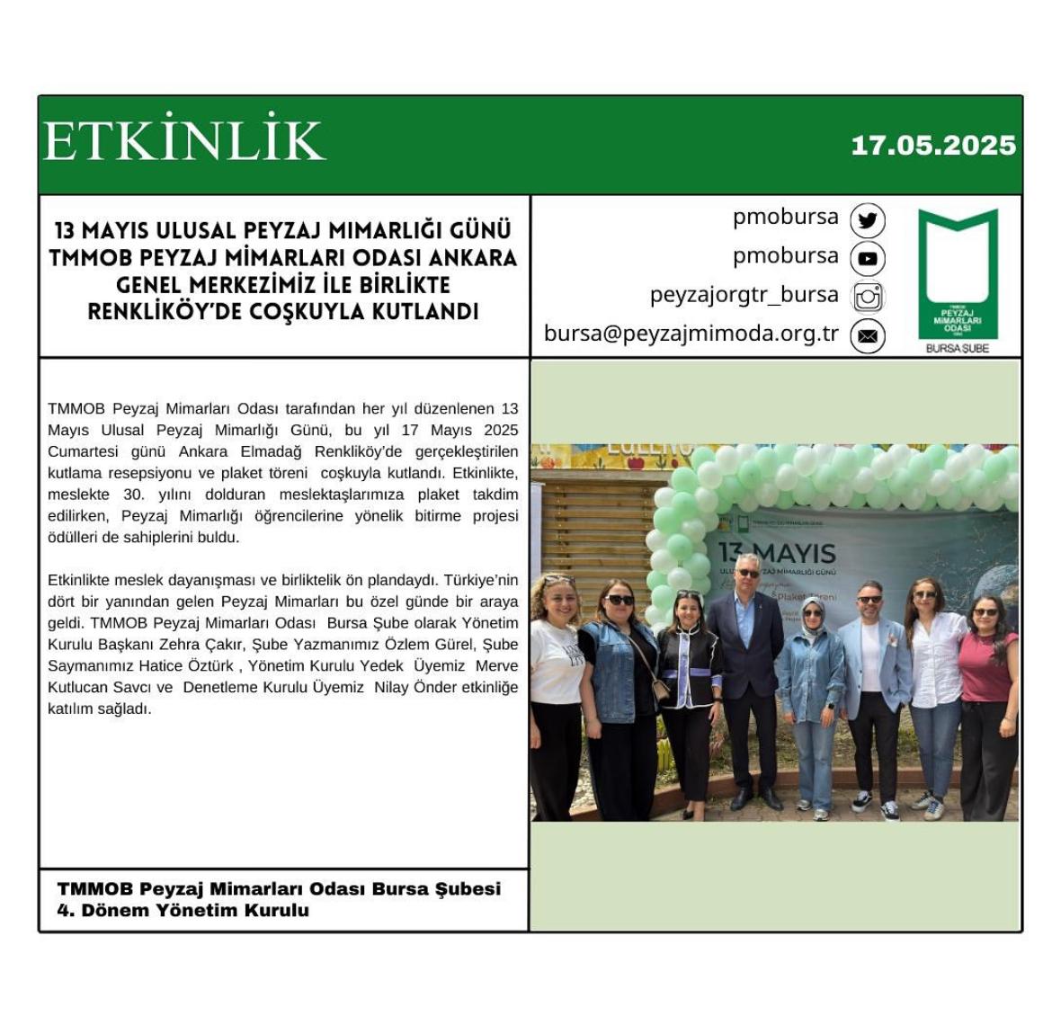 ETKİNLİK | 13 MAYIS ULUSAL PEYZAJ MİMARLIĞI GÜNÜ