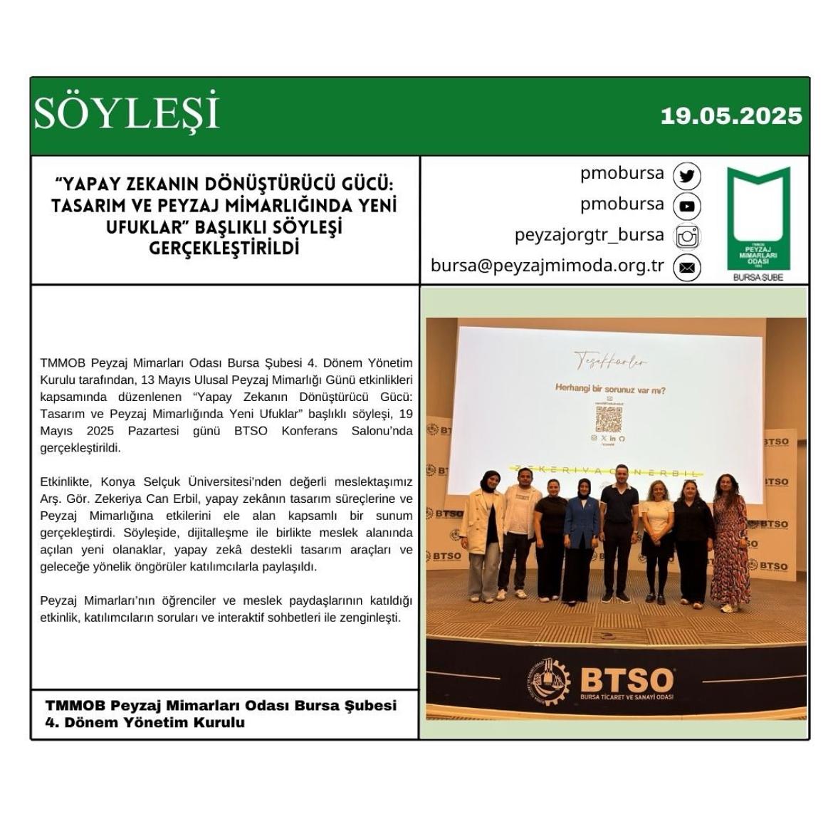 SÖYLEŞİ | “YAPAY ZEKANIN DÖNÜŞTÜRÜCÜ GÜCÜ: TASARIM VE PEYZAJ MİMARLIĞINDA YENİ UFUKLAR” 