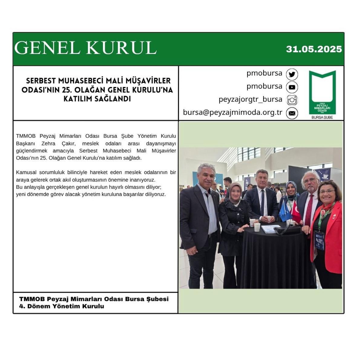 GENEL KURUL |SERBEST MUHASEBECİ MALİ MÜŞAVİRLER ODASI'NIN 25. OLAĞAN GENEL KURULU
