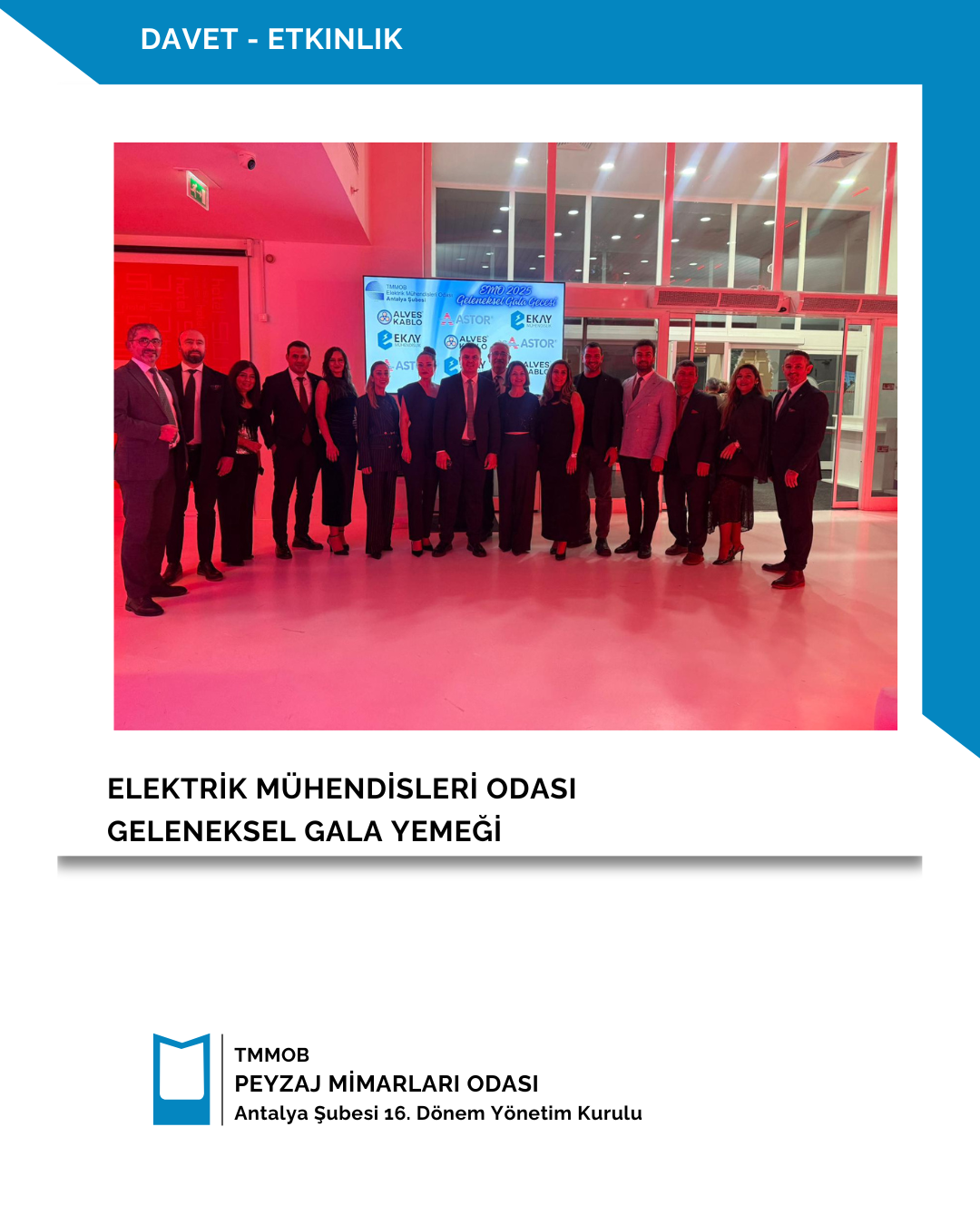 ELEKTRİK MÜHENDİSLERİ ODASI GELENEKSEL GALA YEMEĞİ