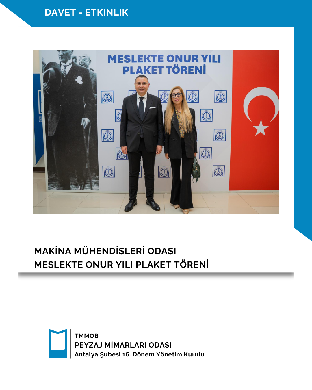 TMMOB MAKİNA MÜHENDİSLERİ ODASI ANTALYA ŞUBESİ -MESLEKTE ONUR YILI PLAKET TÖRENİ