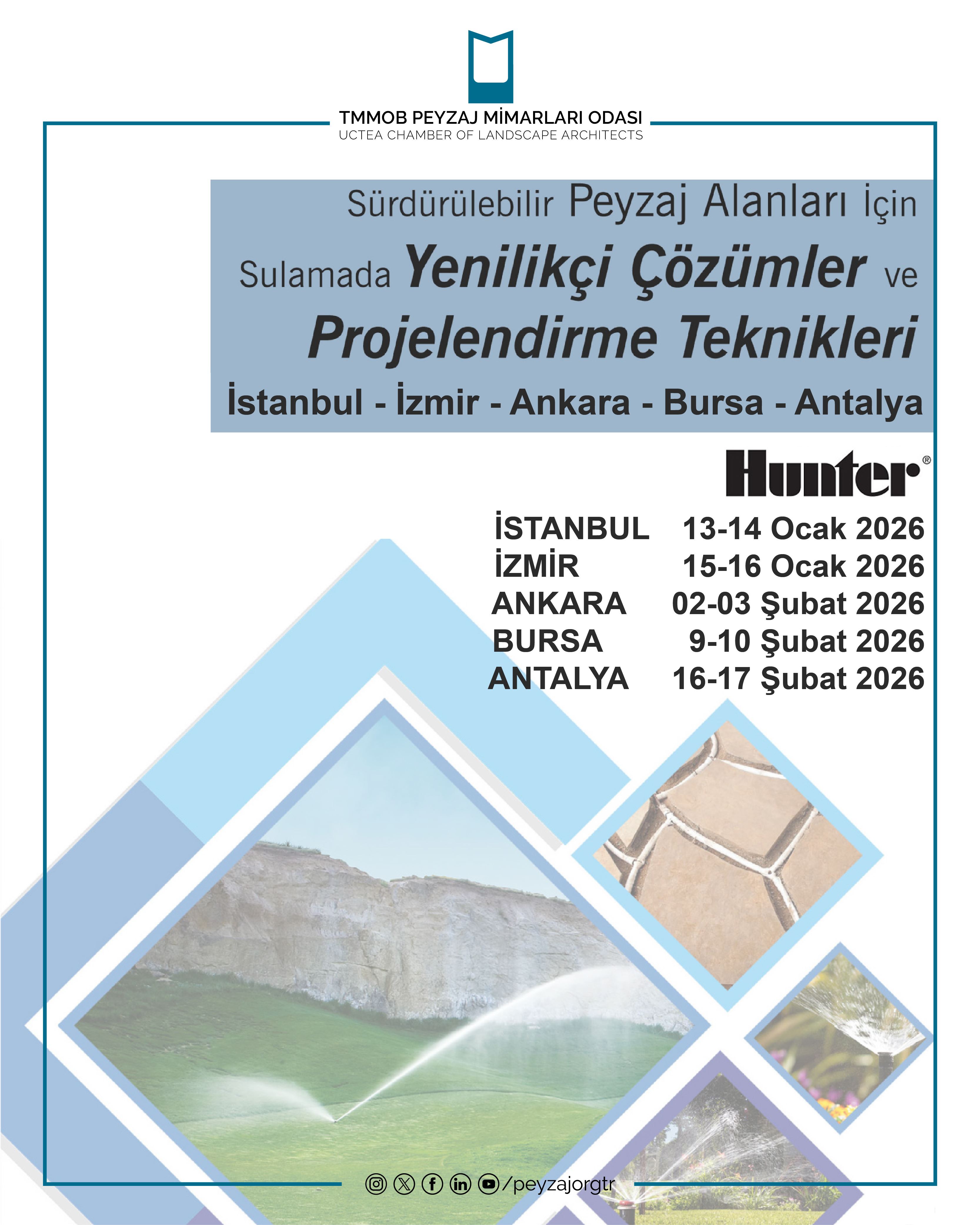 EĞİTİM | SÜRDÜRÜLEBİLİR PEYZAJ ALANLARI İÇİN SULAMADA YENİLİKÇİ ÇÖZÜMLER VE PROJELENDİRME TEKNİKLERİ