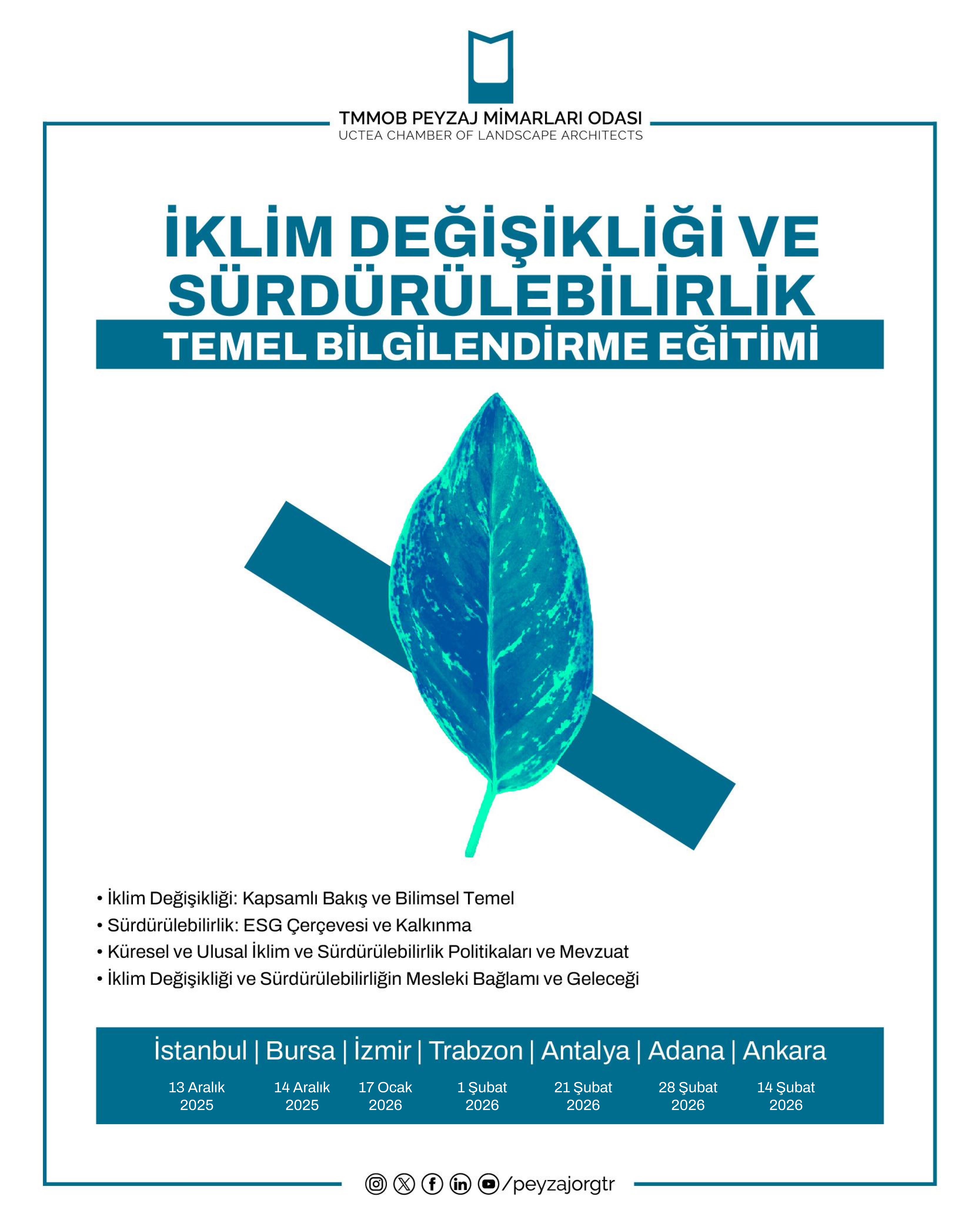 EĞİTİM | İKLİM DEĞİŞİKLİĞİ VE SÜRDÜRÜLEBİLİRLİK TEMEL BİLGİLENDİRME